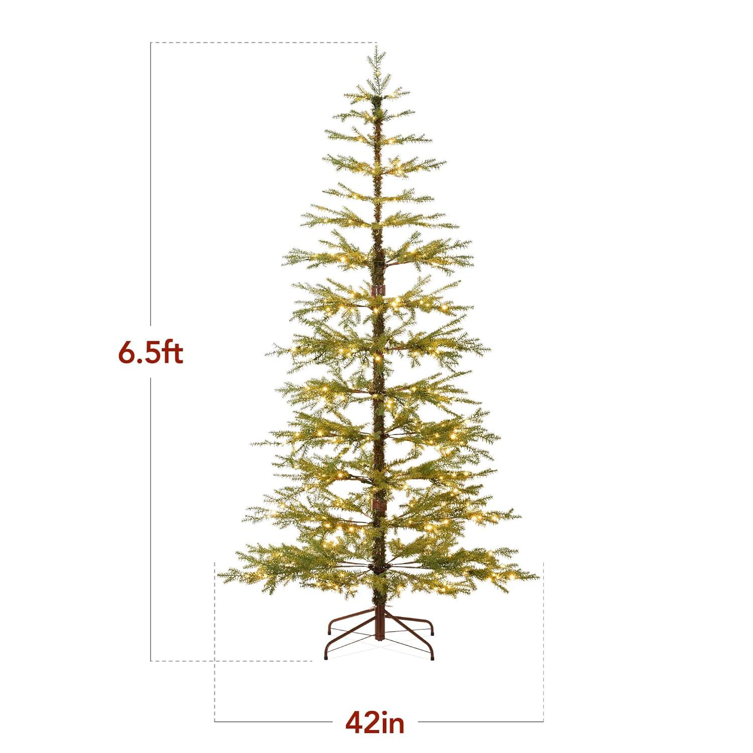 Best Choice Products 6ft Pre-Lit Sparse Christmas Tree w/ 200 2-in-1 LED Lights, Cordless Connection, Metal Stand