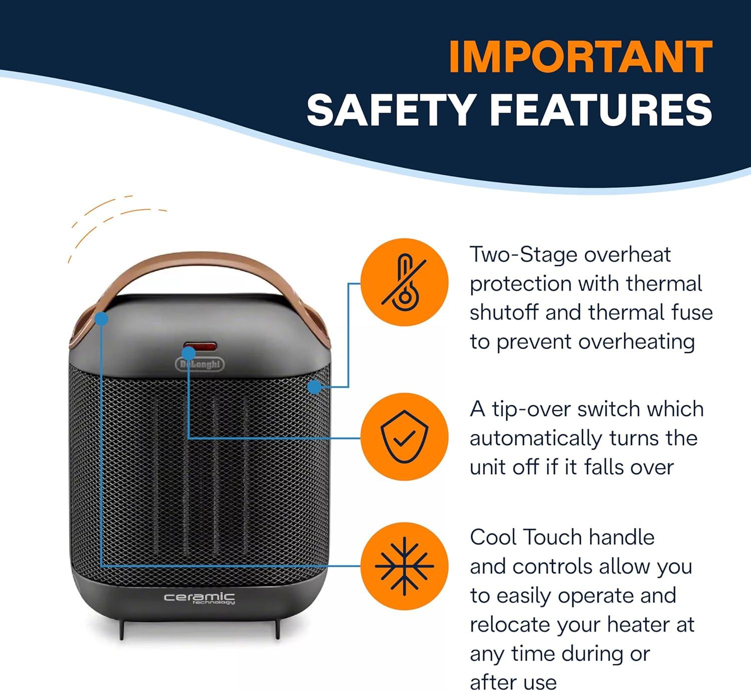 De'Longhi Capsule 1,500 Watt Electric Compact Heater