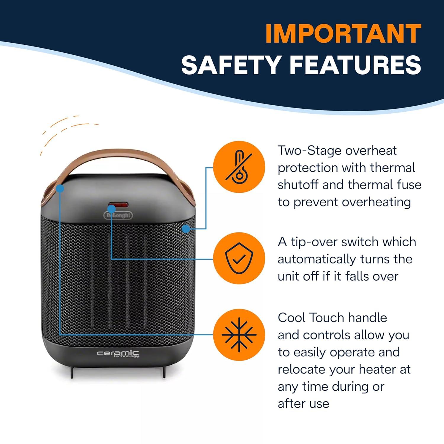 De'Longhi Capsule 1,500 Watt Electric Compact Heater