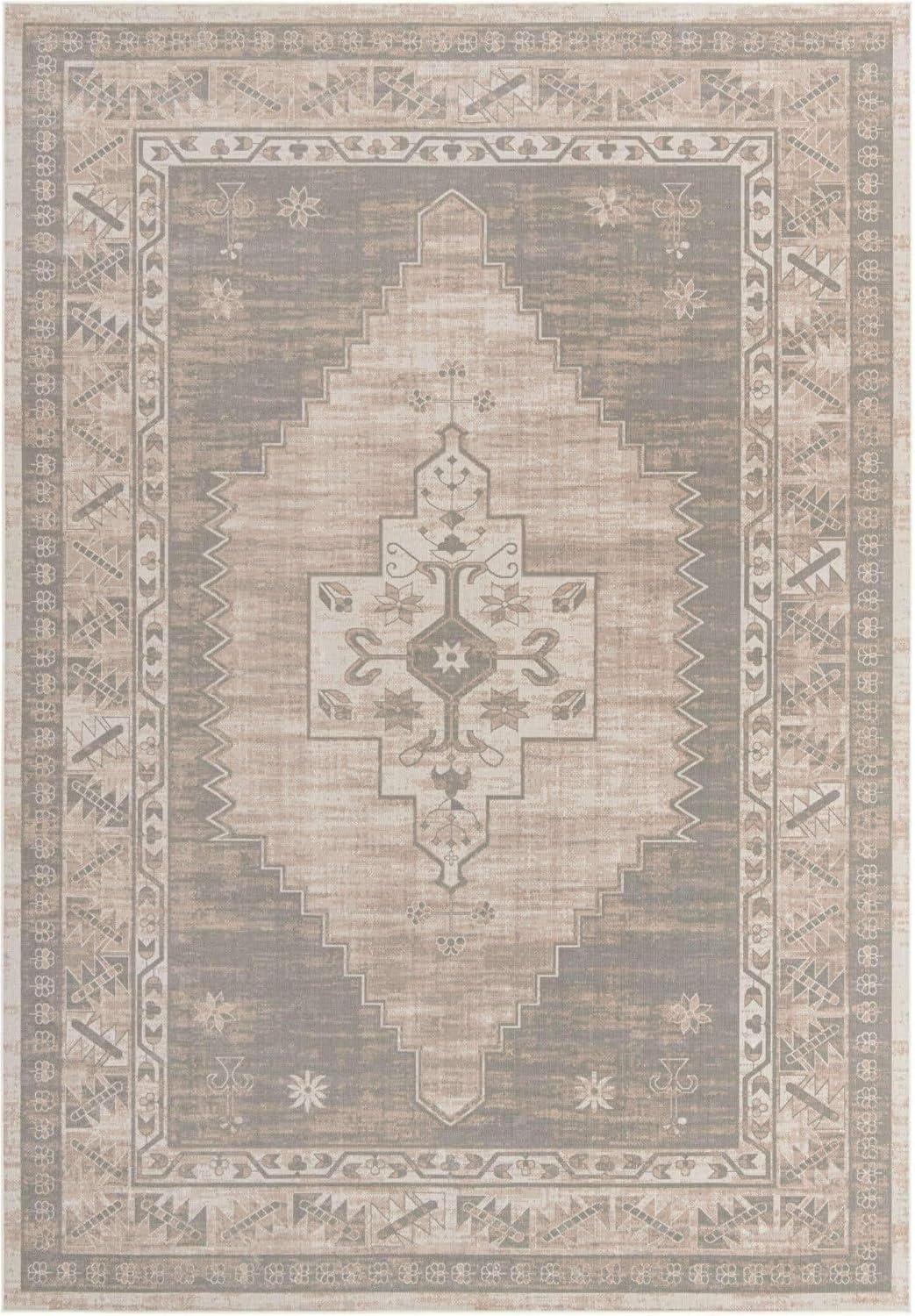 Unique Loom Whitney Collection Area Rug - Geneva (9' 10" x 14' 1" Rectangle Mink/Light Brown)