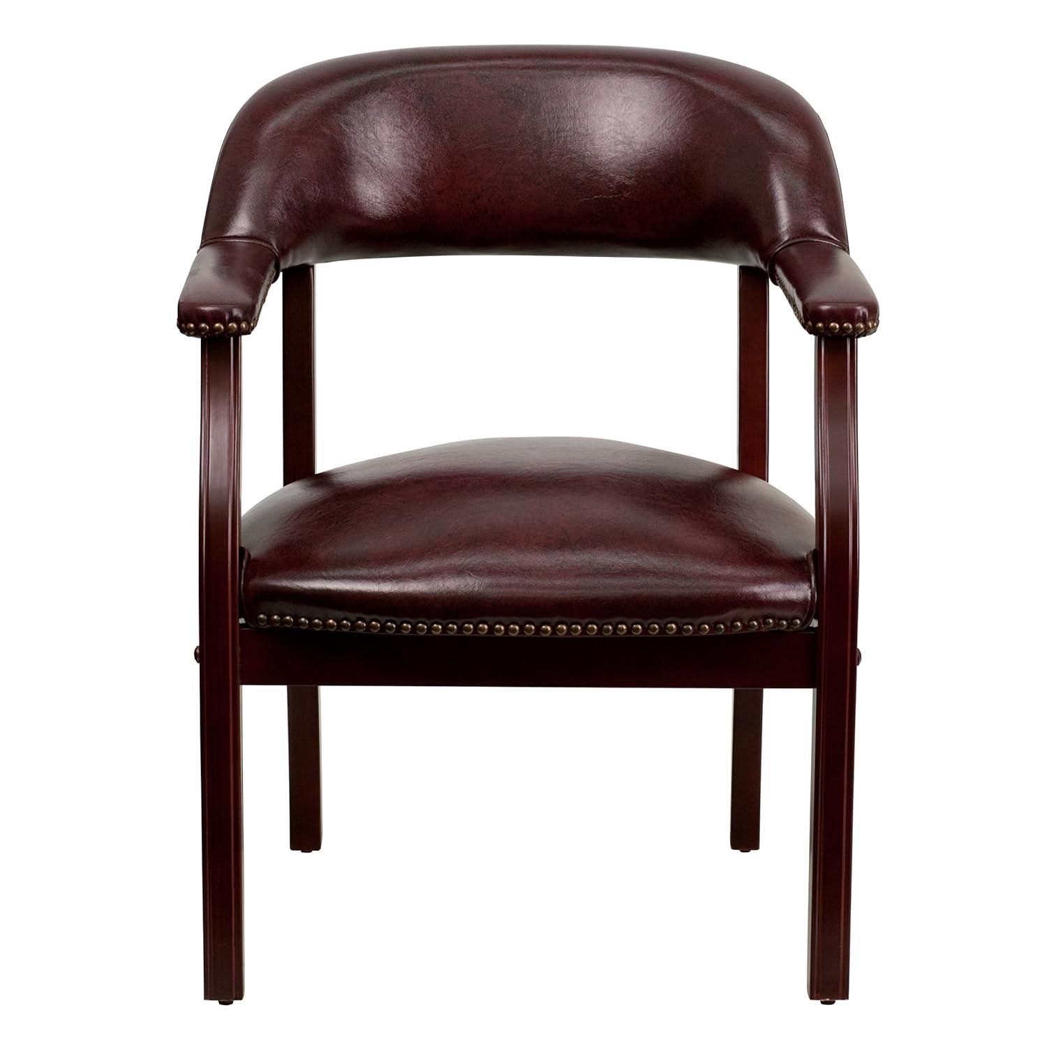 Emma and Oliver Oxblood Vinyl Luxurious Conference Chair