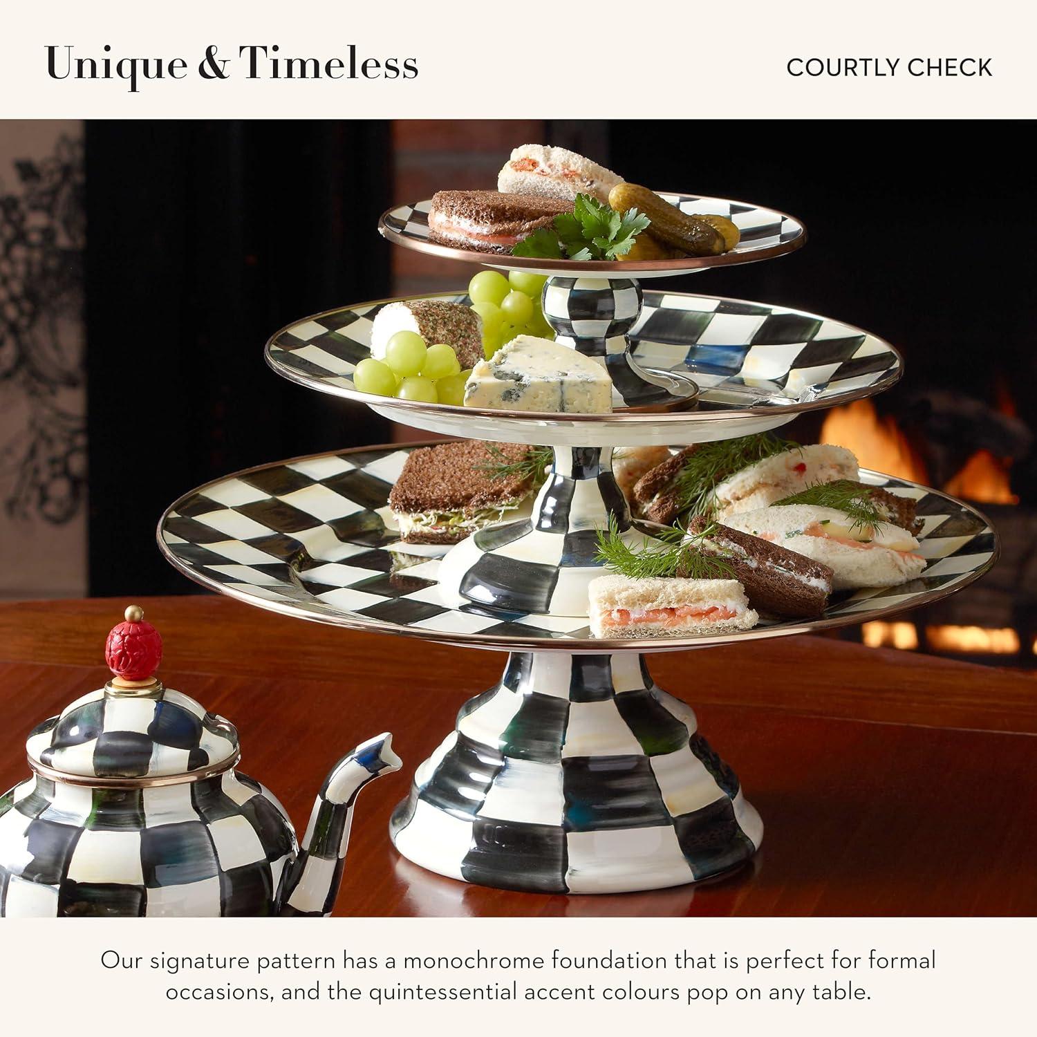 MacKenzie-Childs Courtly Check® Pedestal Platter