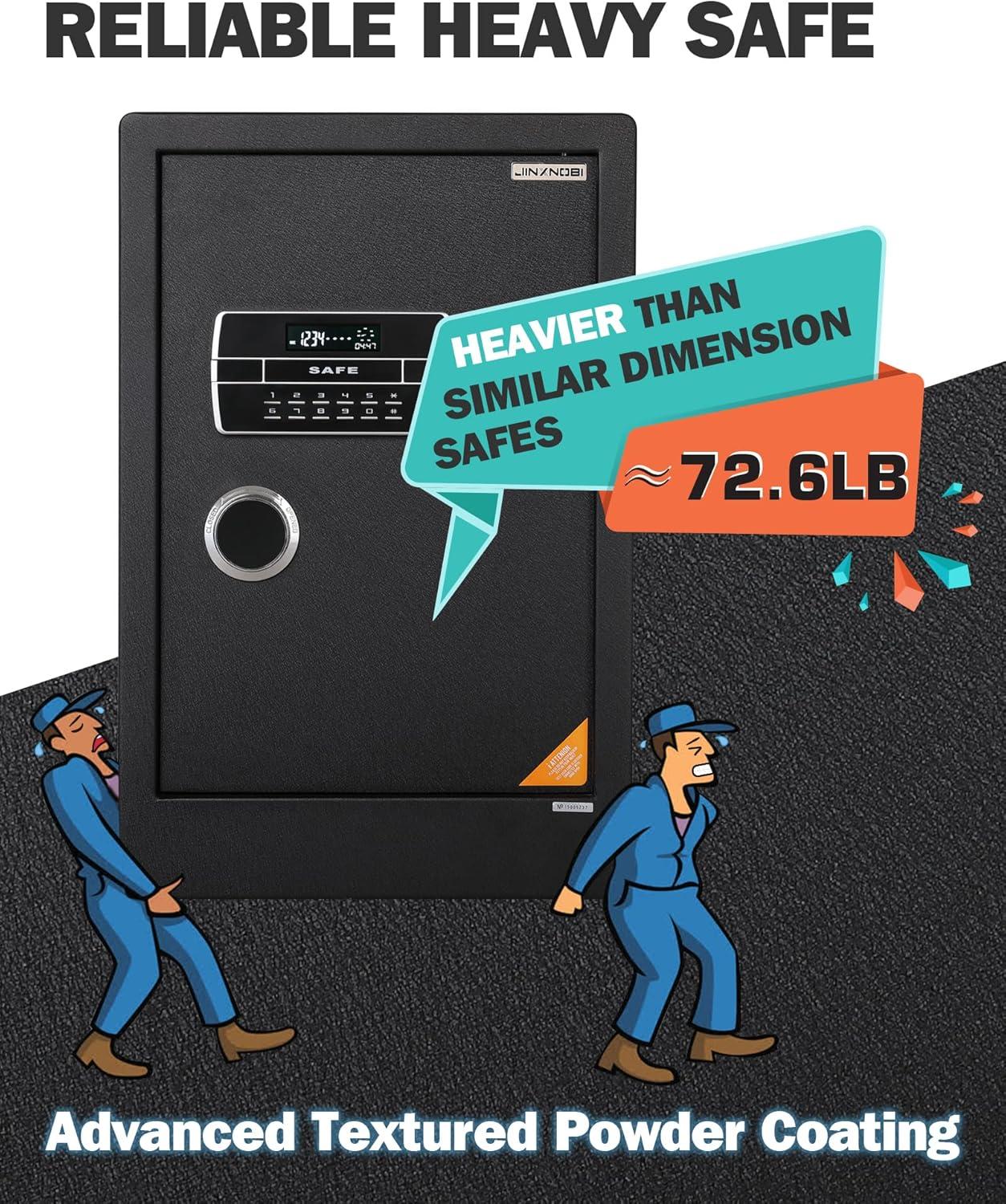 MASTER CRAFT WINDOW AND DOOR Large Safe Box ,4.2 Cubic Feet Home Safe Box With Fireproof Waterproof 27.6In Security Big Safe With Electronic Keypad Digital Lock For Office Hotel