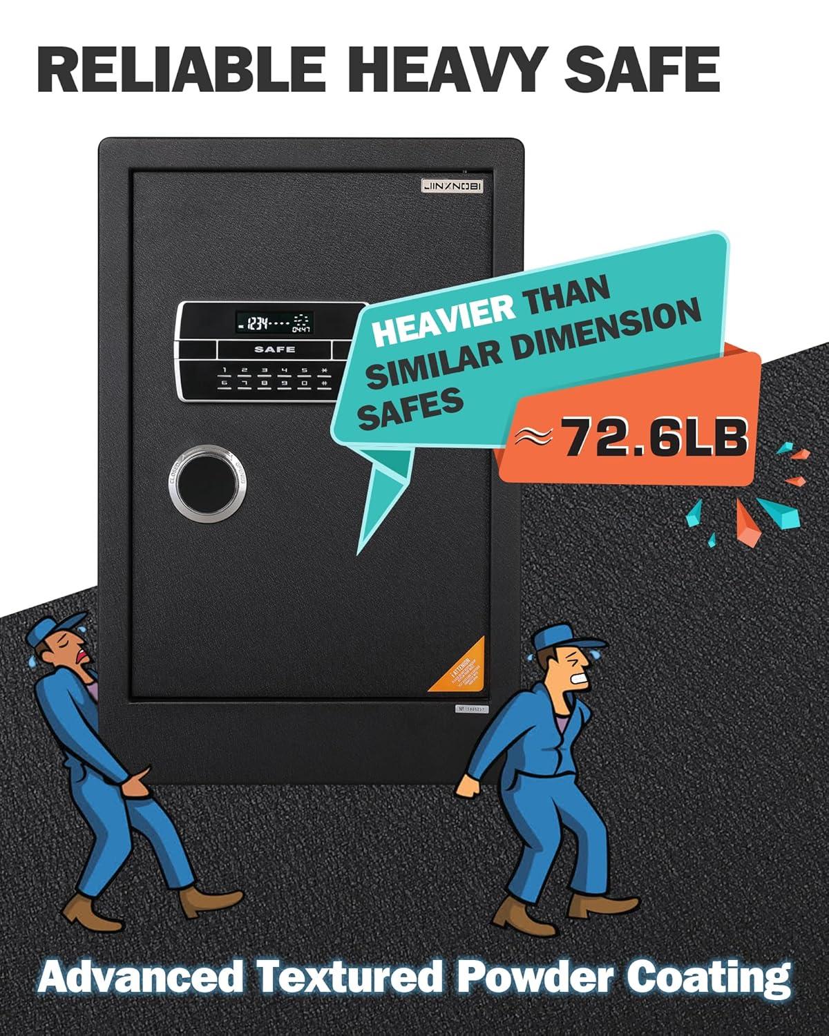 MASTER CRAFT WINDOW AND DOOR Large Safe Box ,4.2 Cubic Feet Home Safe Box With Fireproof Waterproof 27.6In Security Big Safe With Electronic Keypad Digital Lock For Office Hotel