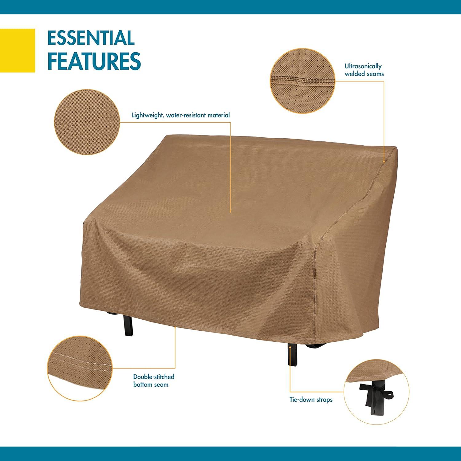 Essential Water-Resistant Light Brown Bench Cover