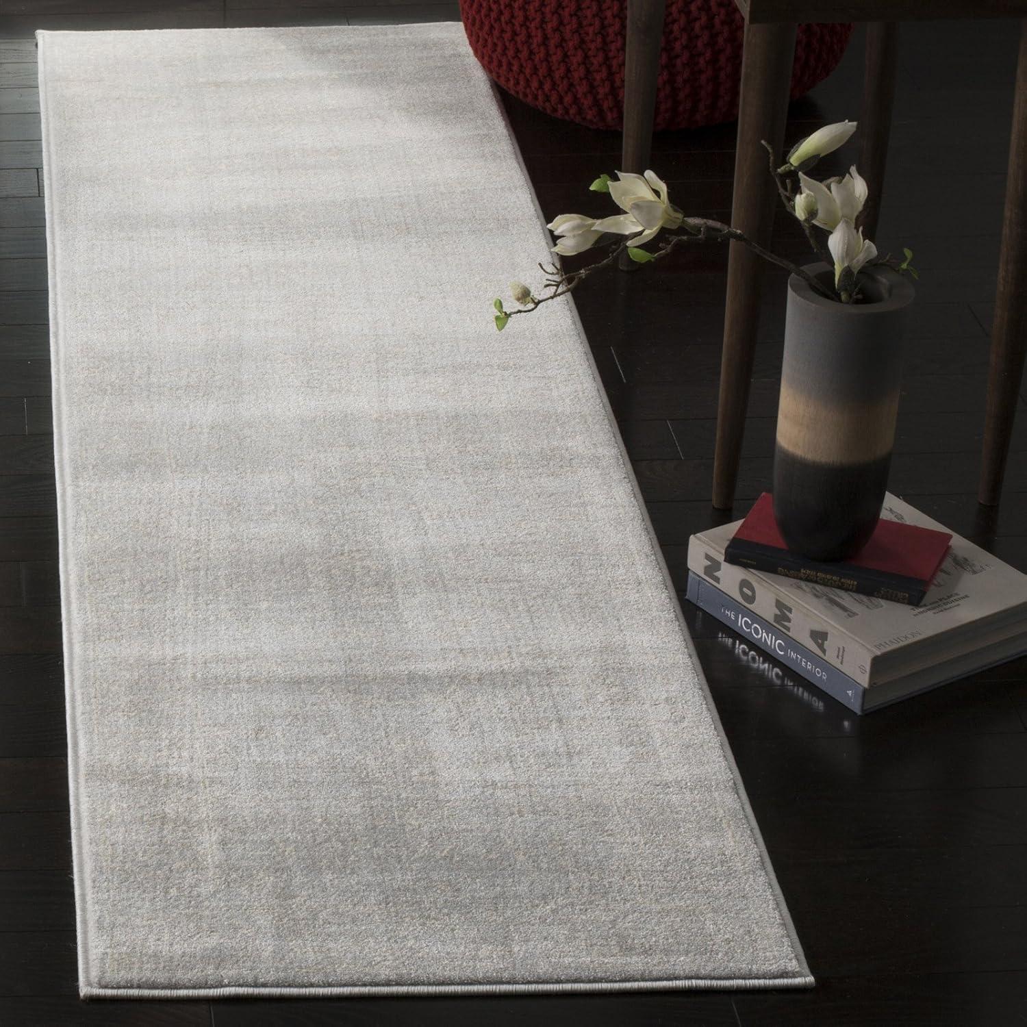 Carnegie CNG621 Power Loomed Accent Rug - Cream/Light Grey - 3'x5' - Safavieh.