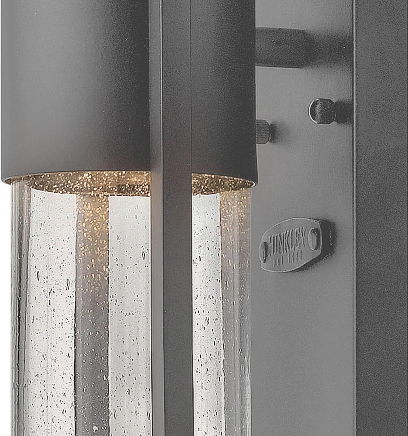 Hinkley Shelter Medium Outdoor Wall Mount Lantern - Minimalist Style, Dark Sky-Compliant, Solid Aluminum/Clear Seedy Glass - Hematite