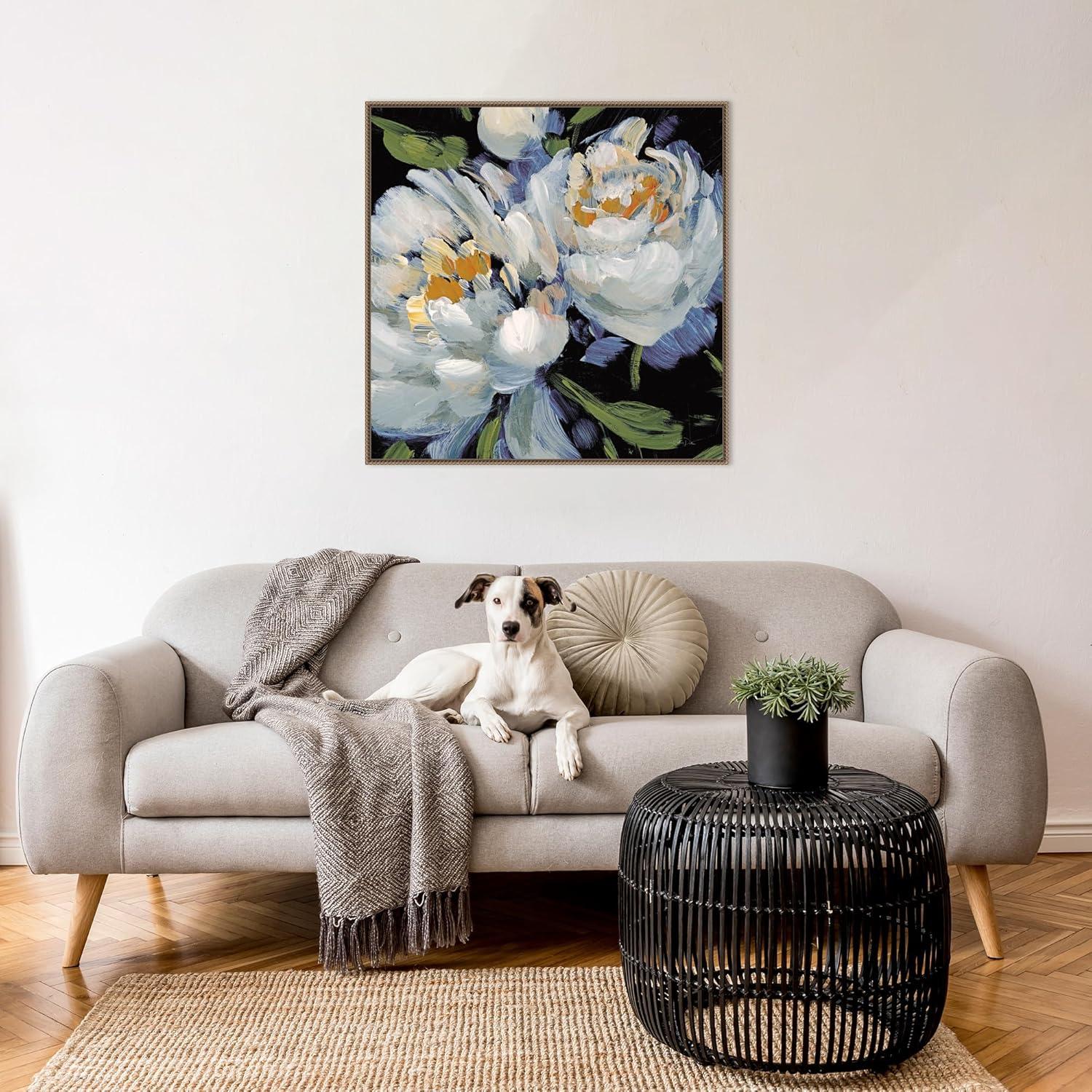 Amanti Art Peony Blossom II Crop by Katrina Pete Canvas Wall Art Print Framed 30 x 30-in.