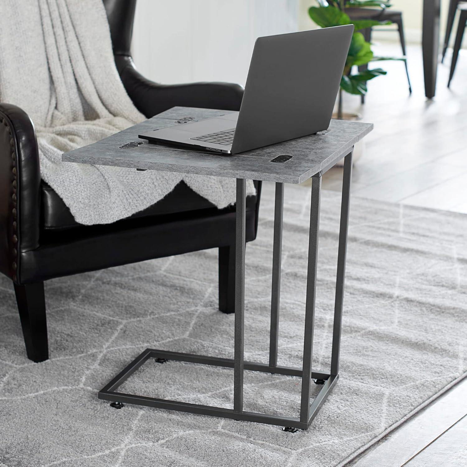 Household Essentials Jamestown Extendable C-Shaped Table