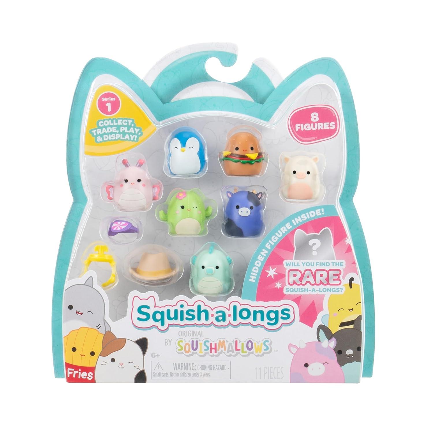 Squishmallows Squish-a-longs 8 Pack - (8) 1 inch Mini-Squish with 2 Accessories