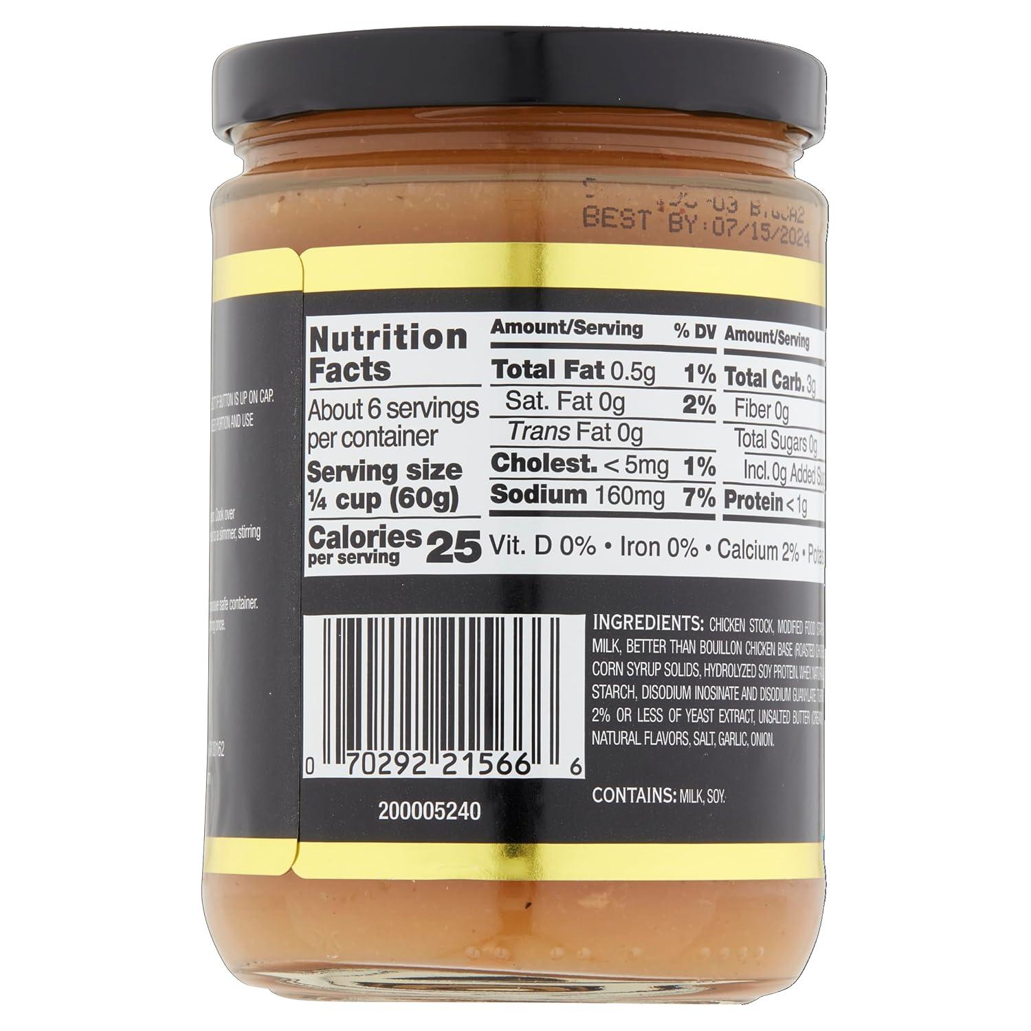 Better Than Gravy, Premium Roasted Chicken Gravy, Shelf-Stable, 12 oz Jar