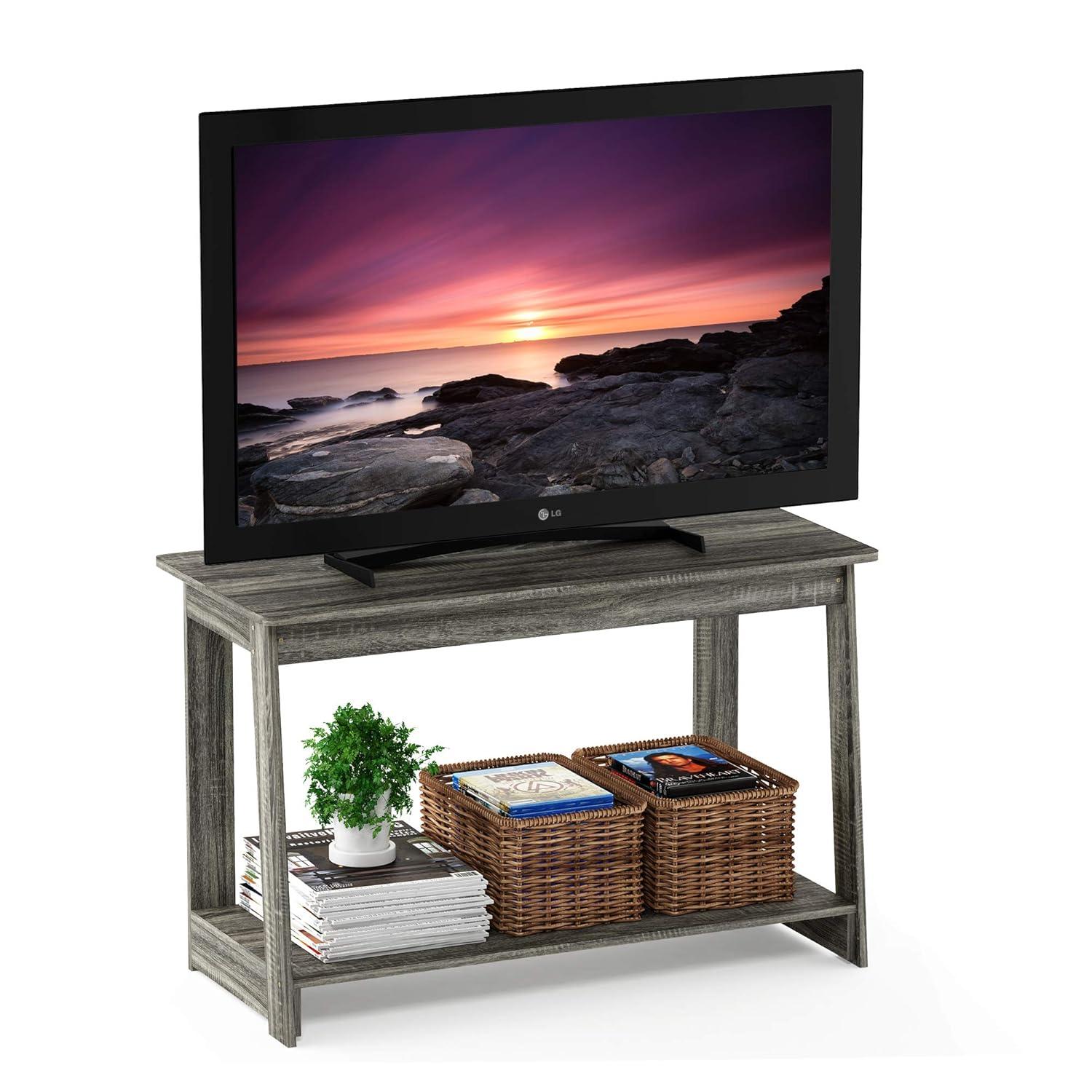 Furinno Beginning TV Stand, French Oak Grey 18041GYW