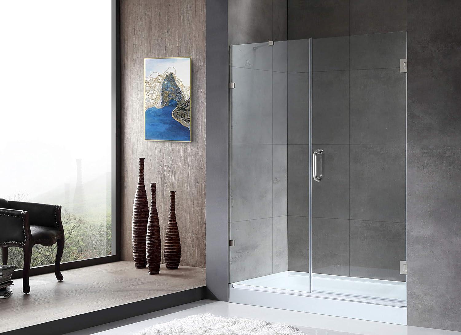 Consort 72" H Hinged Frameless Shower Door