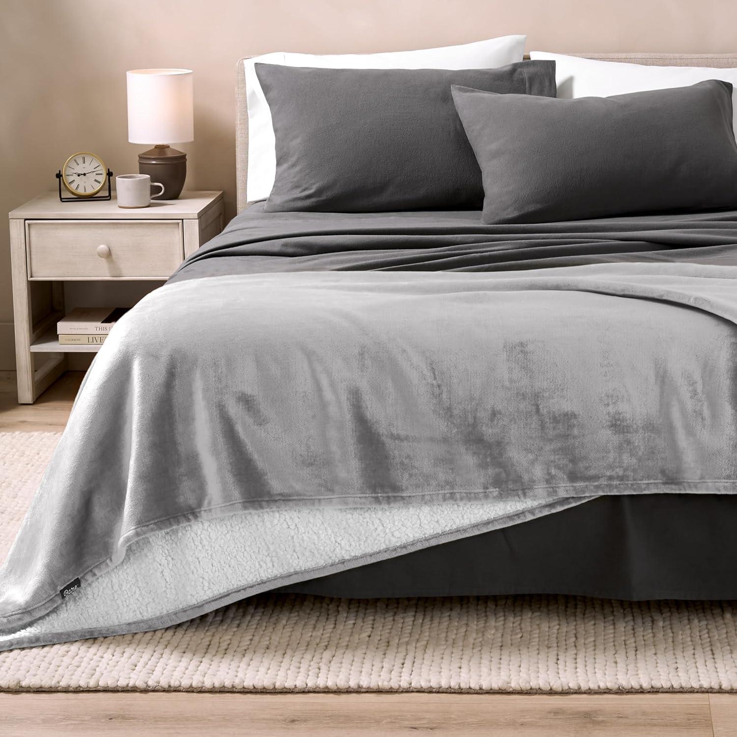 Bare Home Sherpa Fleece Blanket