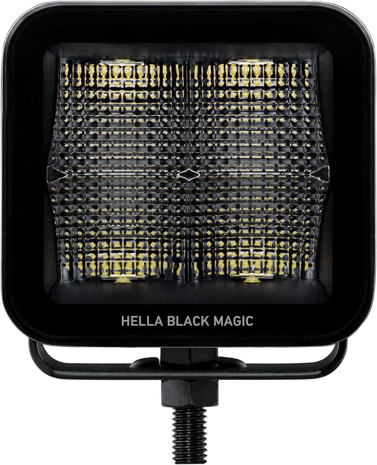 Hella Universal Black Magic 3.2in L.E.D. Cube Kit - Flood Beam (Short Range)