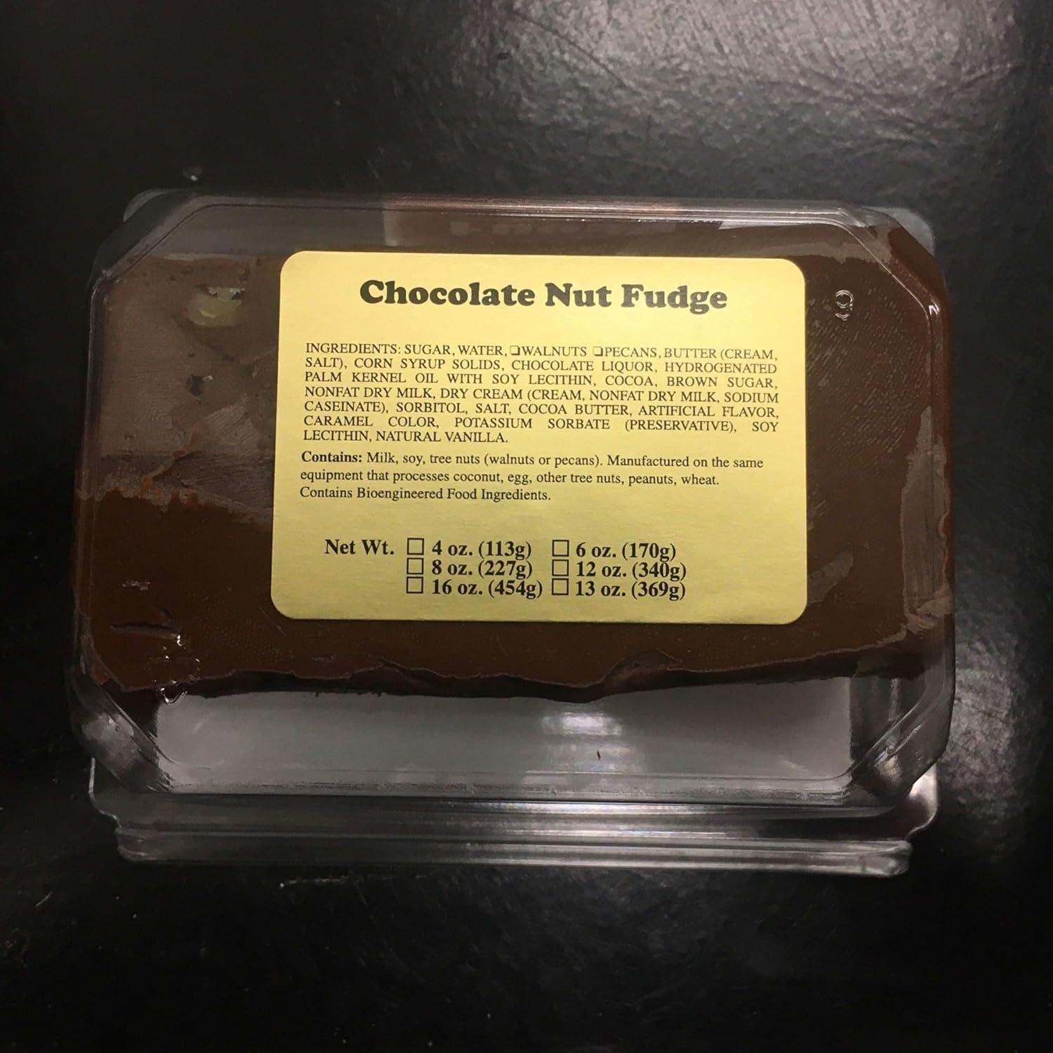 Lehman's Homemade Artisan Fudge, Freshly Made Gourmet Candy, 1 Pound Package - Chocolate Walnut