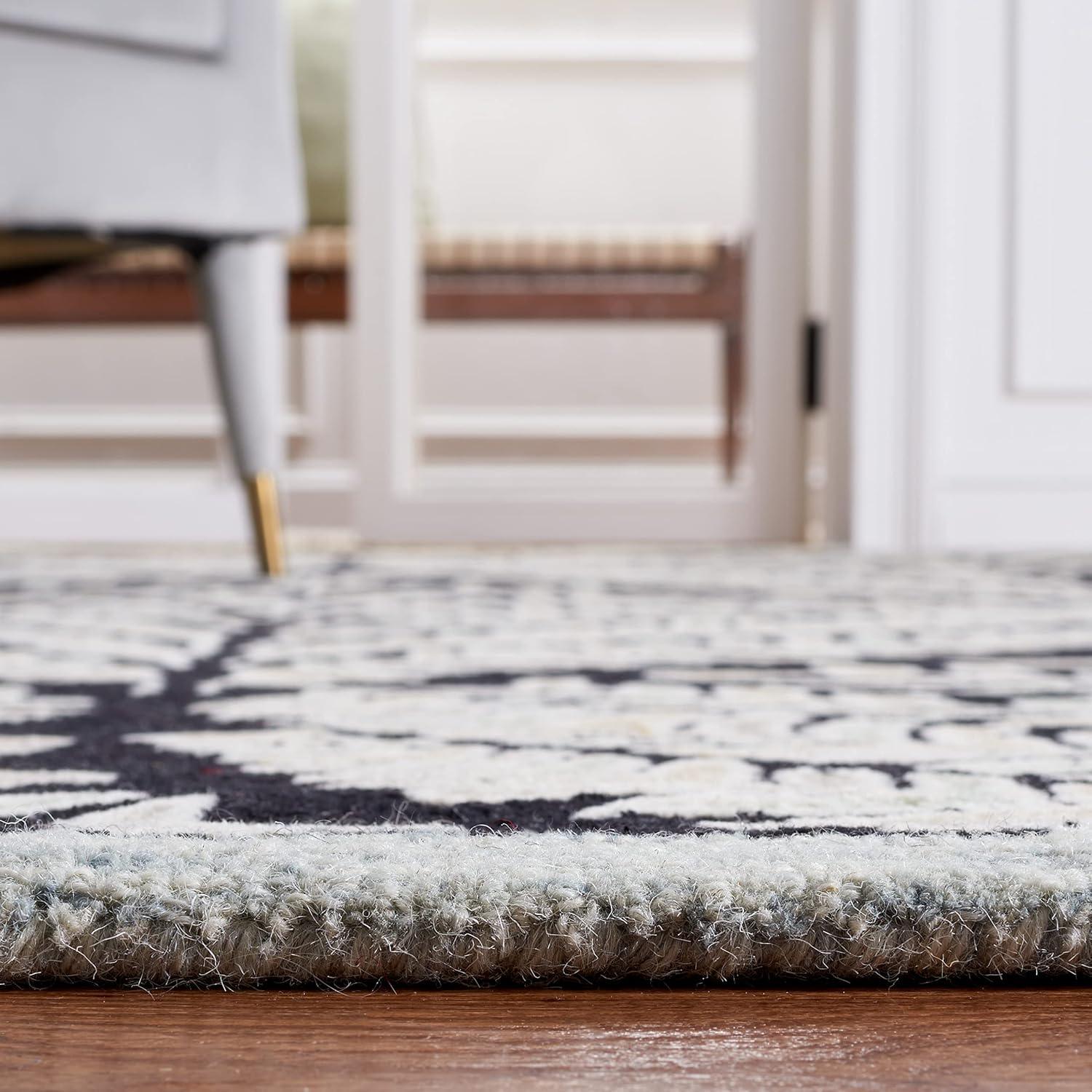 Capri CPR208 Tufted Indoor Area Rug - Black/Ivory - 6'x9' - Safavieh
