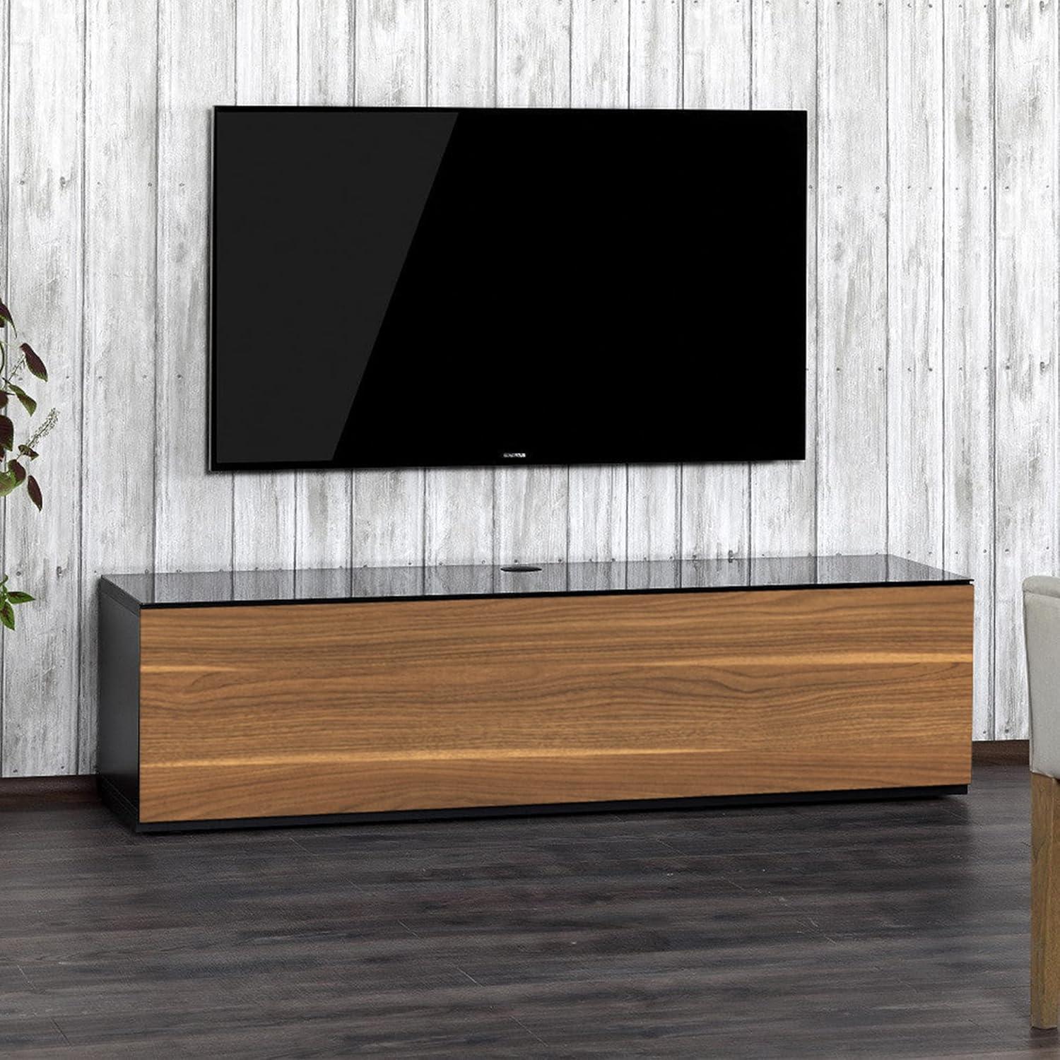 Sonorous Studio ST-160B TV Stand sizes up to 70 - Black (Walnut Cover)