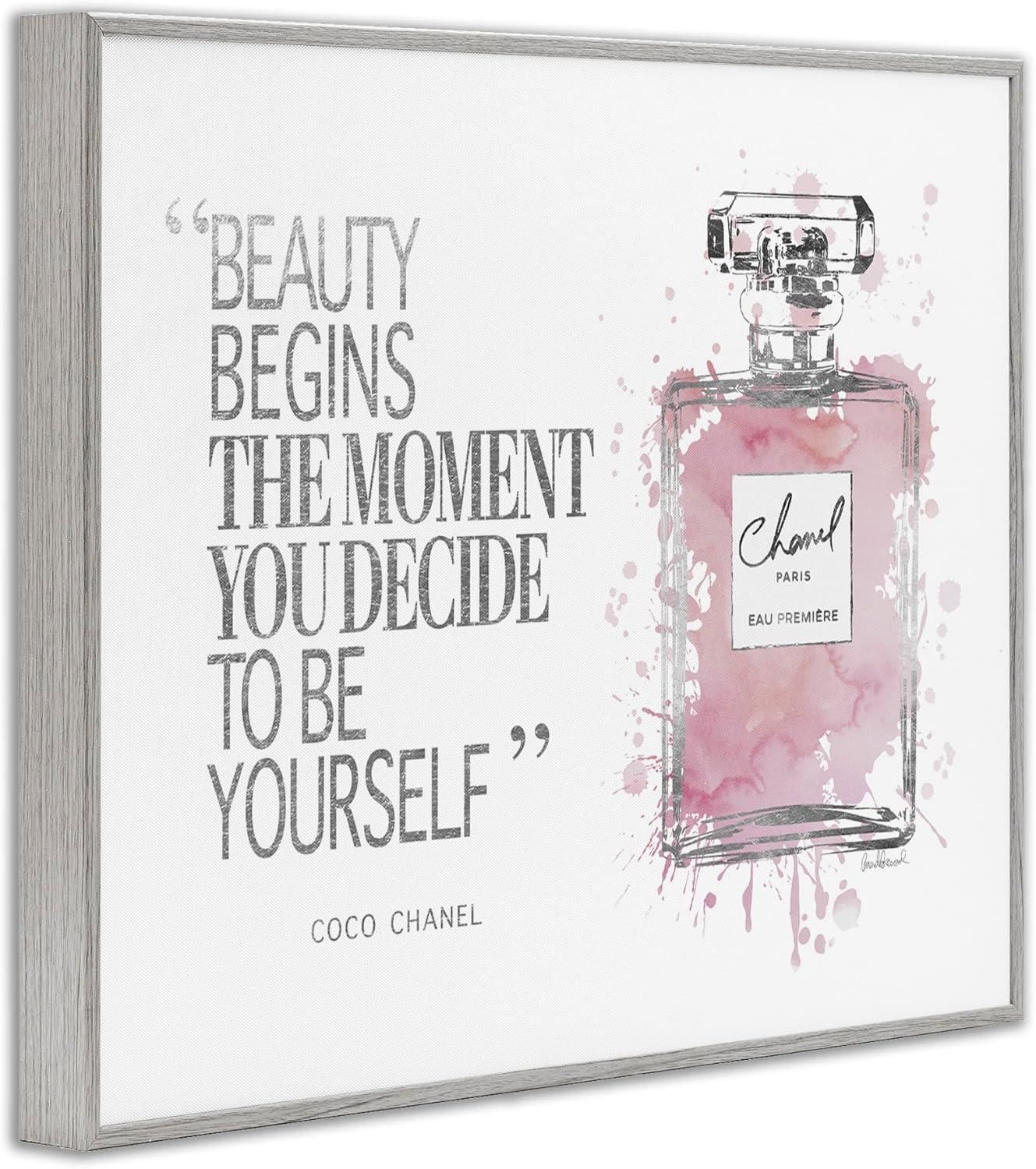 Stupell Industries Beauty Begins Fashion Perfume Framed Wall Art by Amanda Greenwood