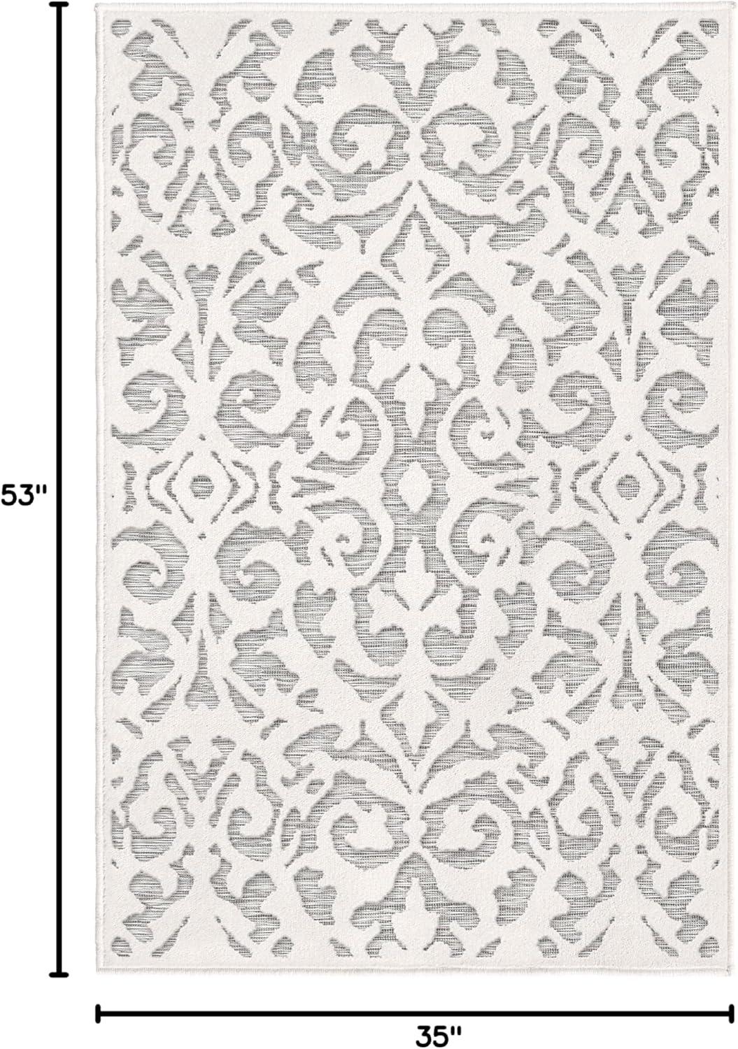 My Texas House Ladybird Natural Gray High Low Indoor Outdoor Rug