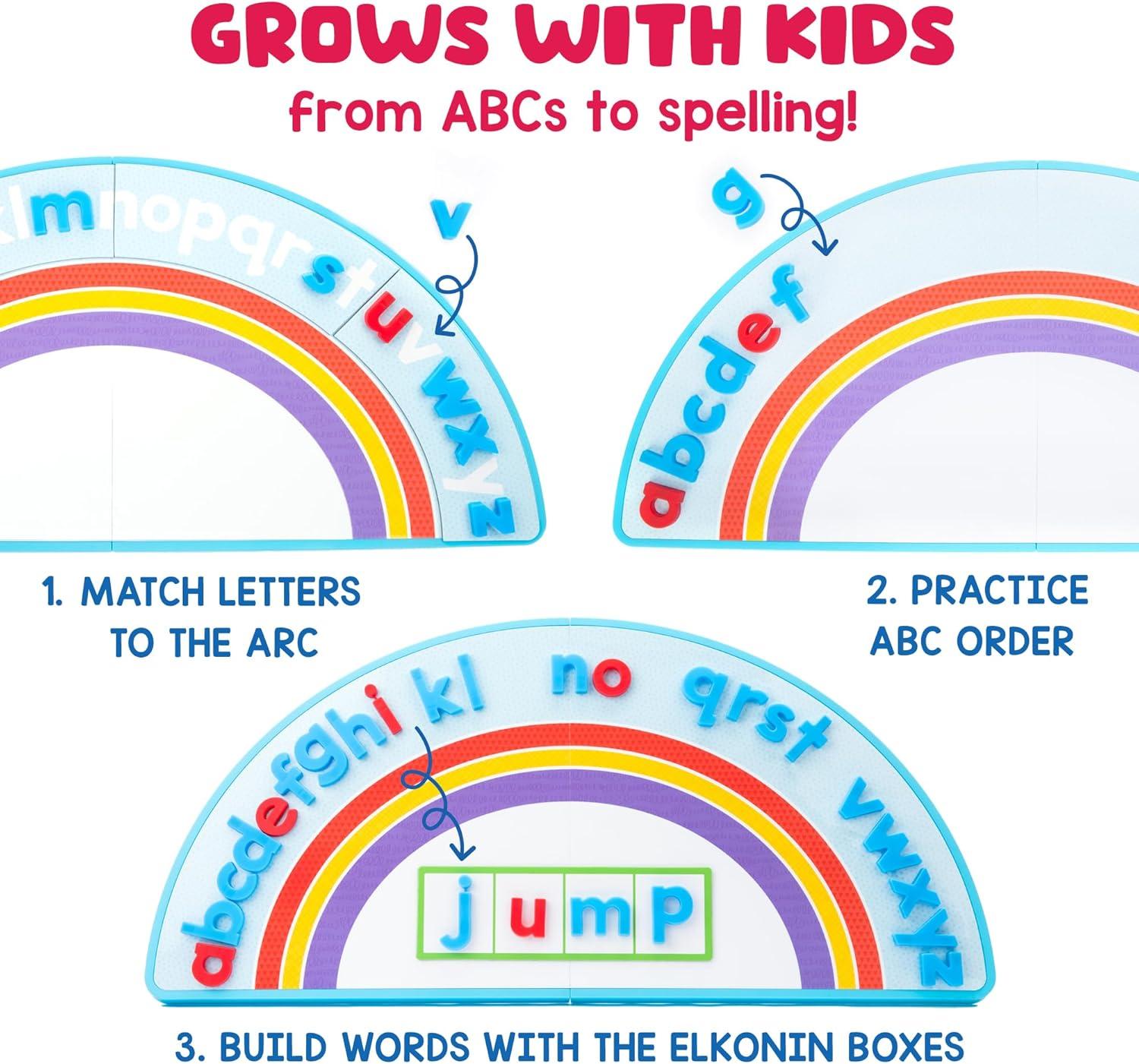 Educational Insights ABC Arc Mat Alphamagnets Set, 46 Pieces, Preschool Alphabet Learning Toys, Ages 3 and up