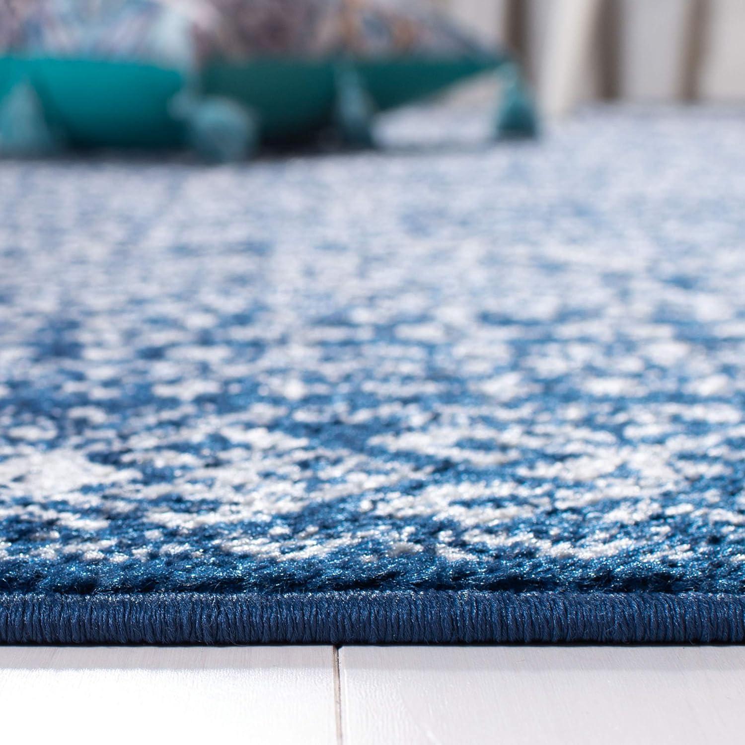 Tulum TUL264 Power Loomed Indoor Area Rug - Navy/Ivory - 9'x12' - Safavieh