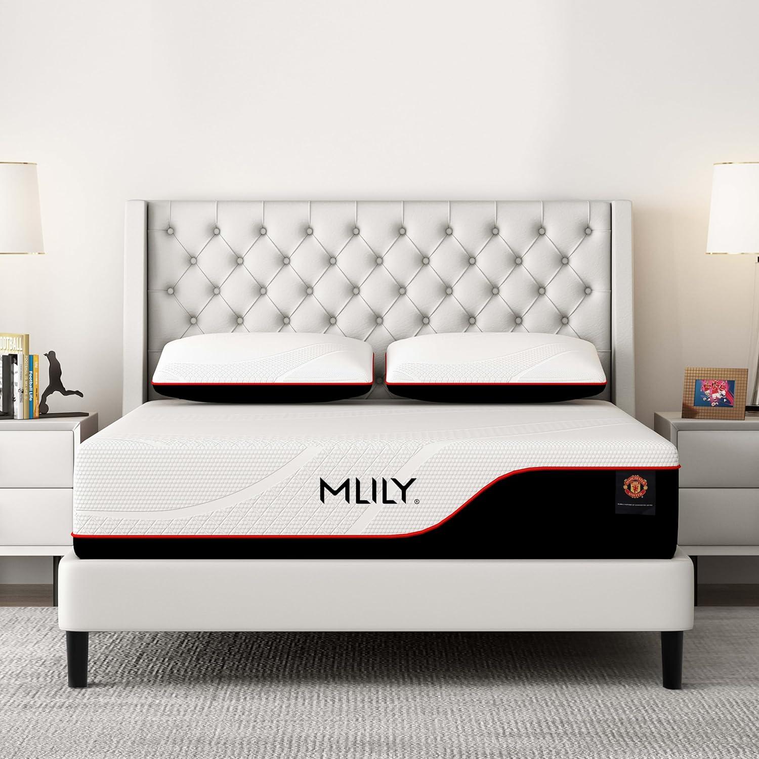 MLILY Manchester United Theatre 12 inch Memory Foam Mattress, Twin XL Size Mattress in a box,Medium Plush