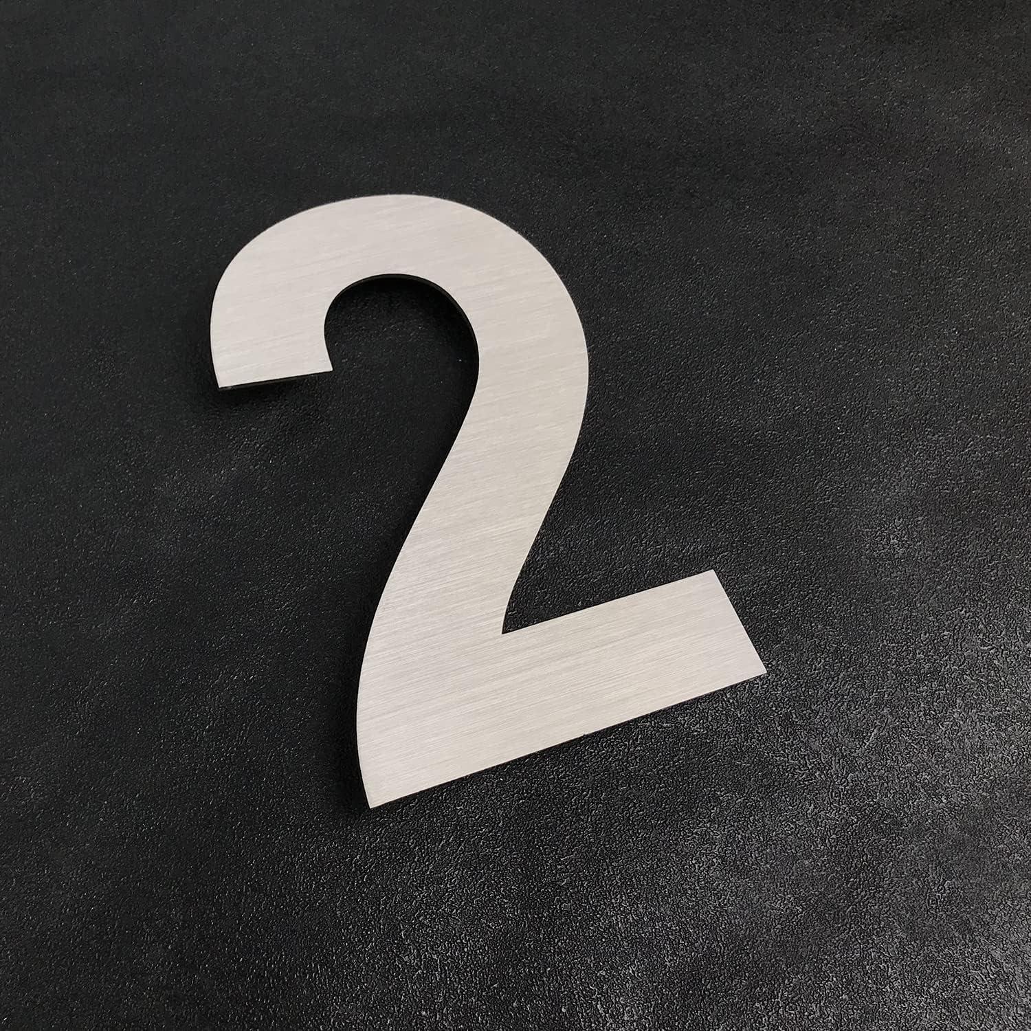 HASWARE 6" H Metal Floating House Number