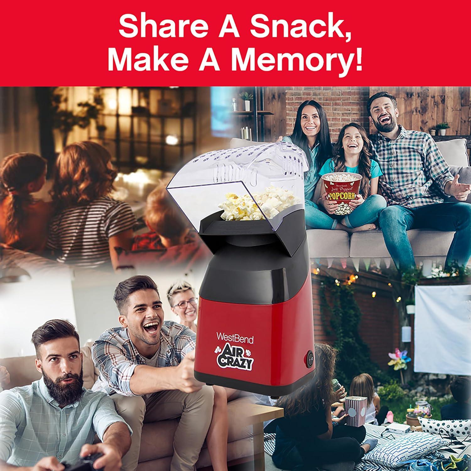 West Bend Air Crazy 4QT Hot Air Popcorn Machine, Ventilation Technology