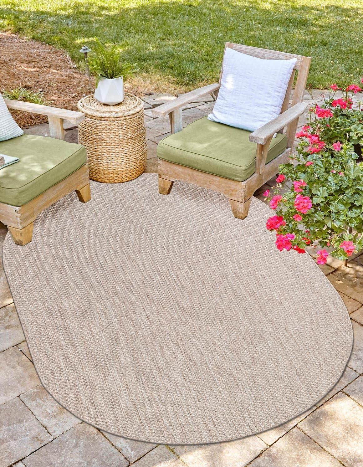 Unique Loom Outdoor Solid Solid Woven Area Rug