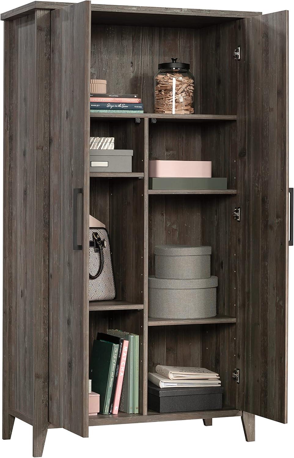 Pebble Pine Freestanding Storage Cabinet with Adjustable Shelving