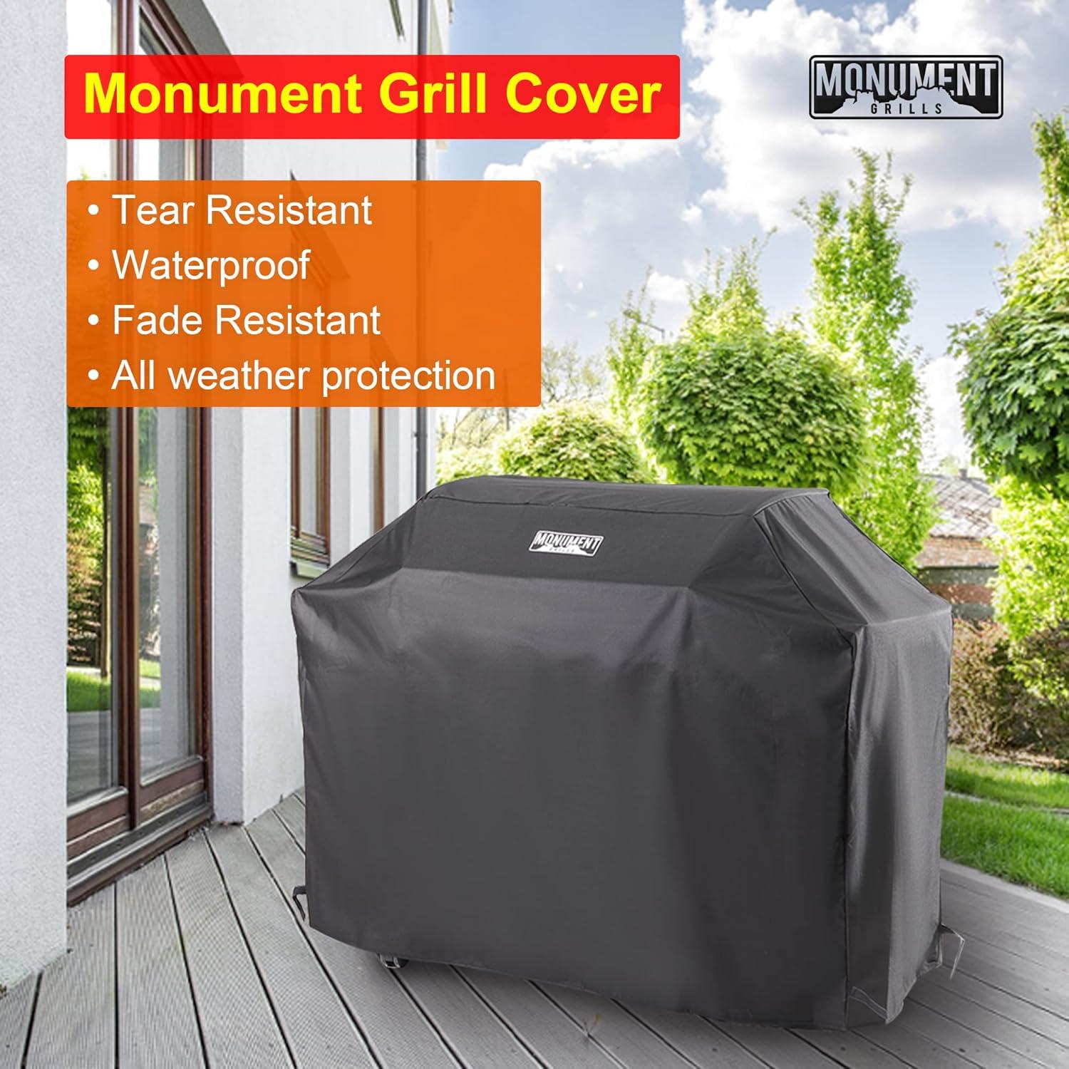 Heavy Duty Black Water-Resistant Gas Grill Cover, 62 Inches