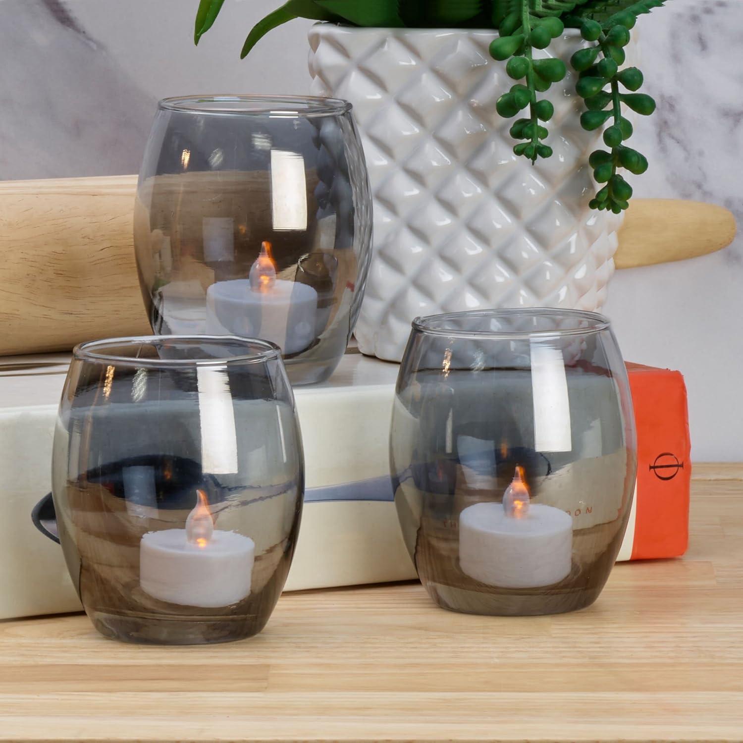 Elements Glass Tabletop Votive Holder Set (Set of 3)