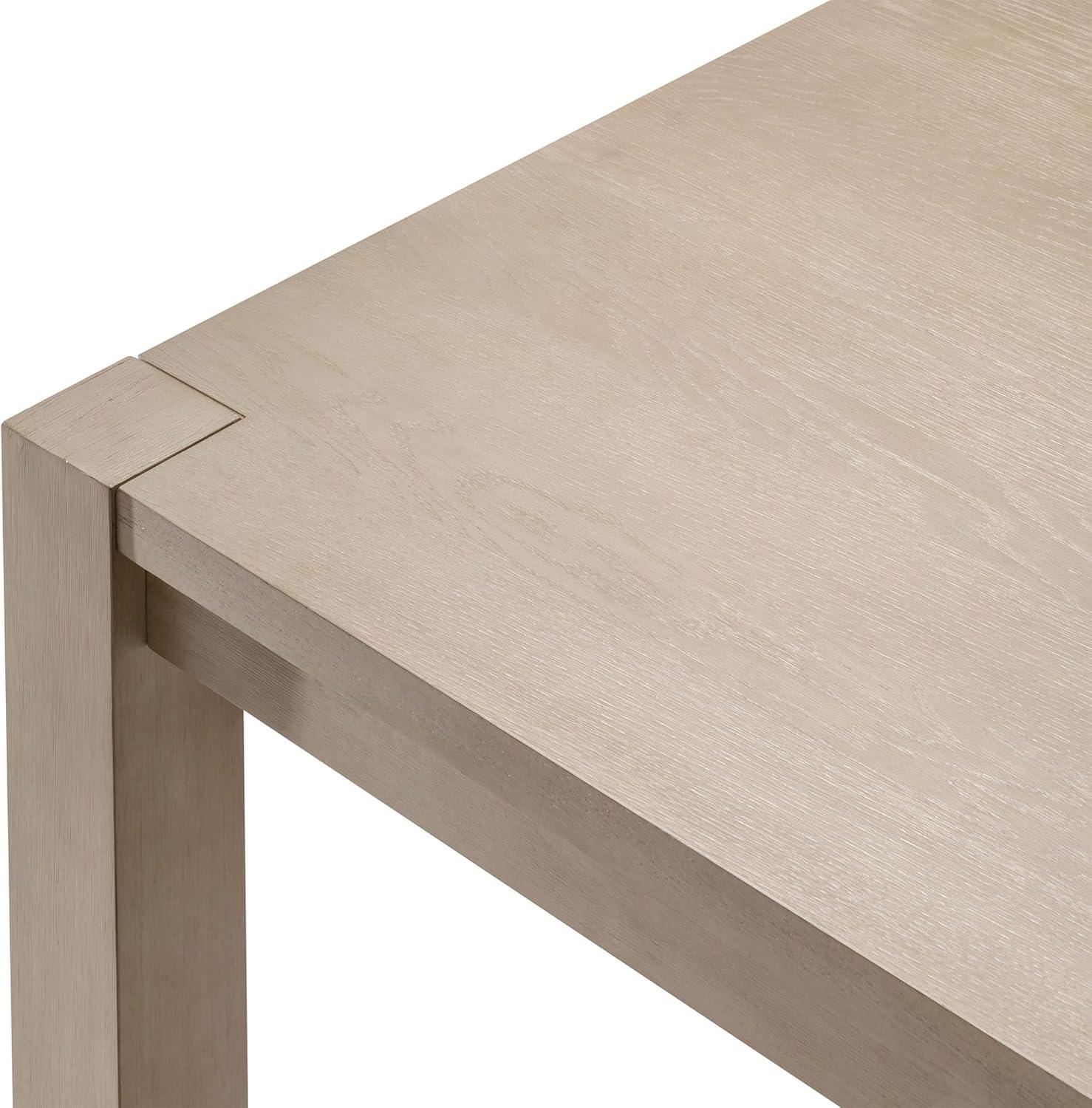 Maven Lane Cleo Contemporary Wooden Dining Table in Refined White Finish