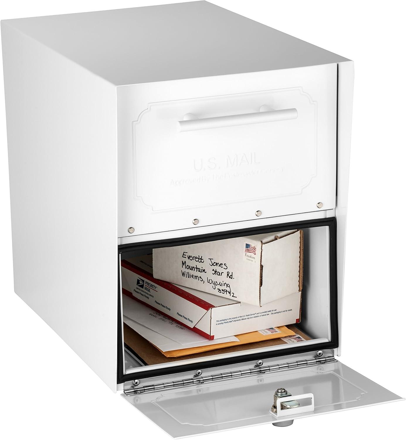 Architectural Mailboxes Oasis Classic Large High Security Parcel Mailbox, White