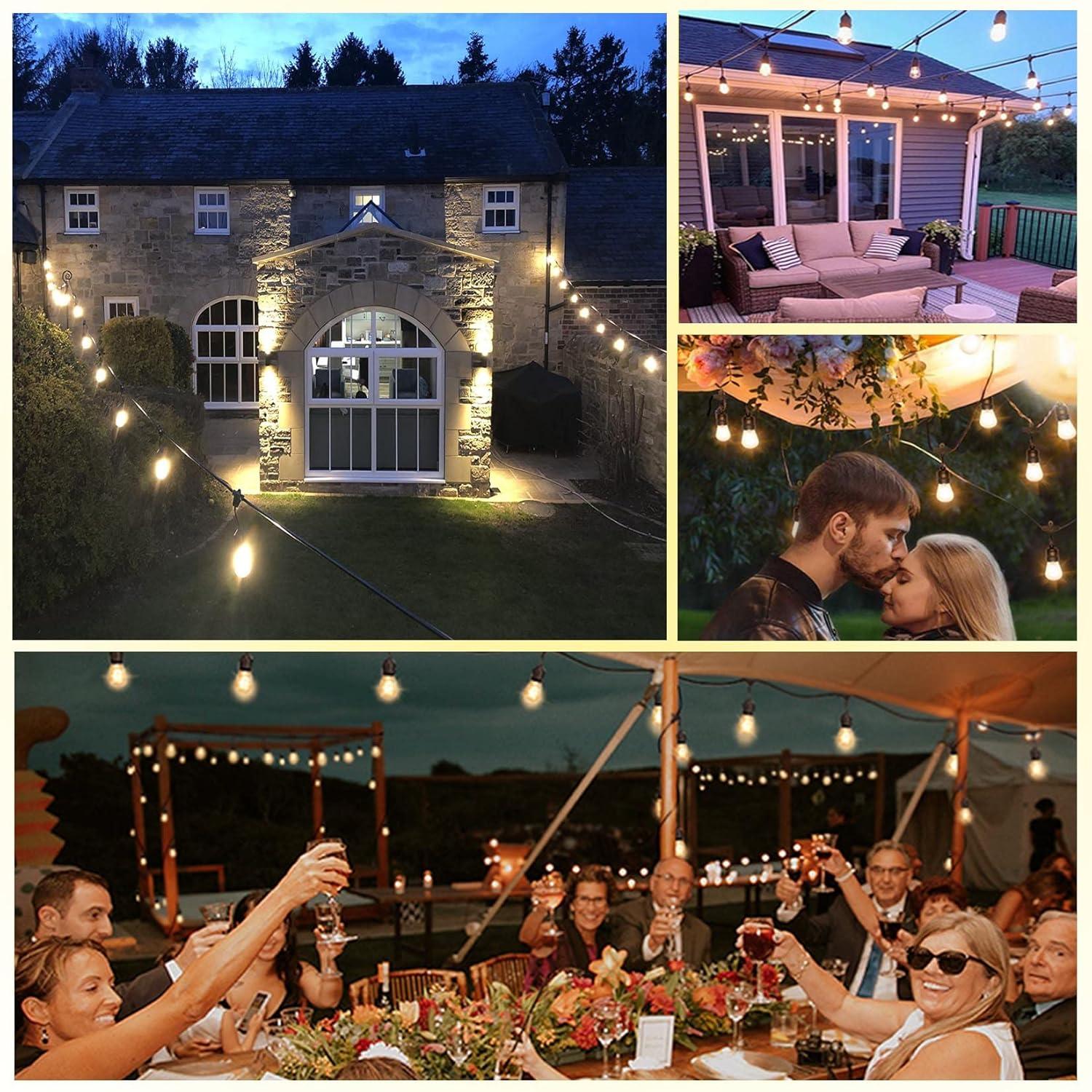 Svater Replacement Bulbs for Outdoor String Lights, 15 Pack S14 LED Bulbs for Patio, E26 Base 1W Bulb Equal to 11W Incandescent, Dimmable,Shatterproof 2700K Warm White