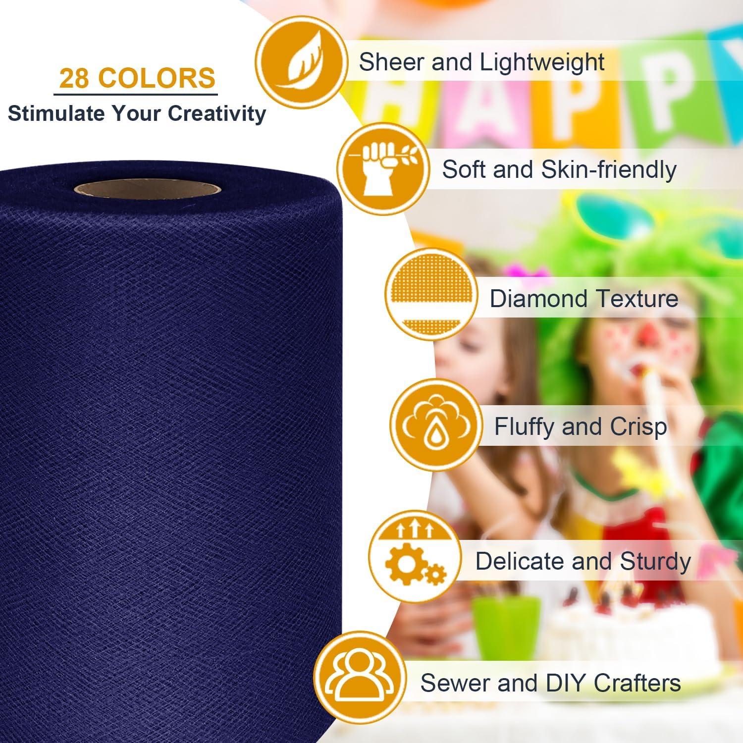 NANAHuang Tulle Fabric Rolls 6 Inch 100 Yards (300 feet) Organza Tulle Polyester Netting Spool for Wedding Decorations Gift shower Crafts Tutu Skirt-Soft & Drape (Apple Green)