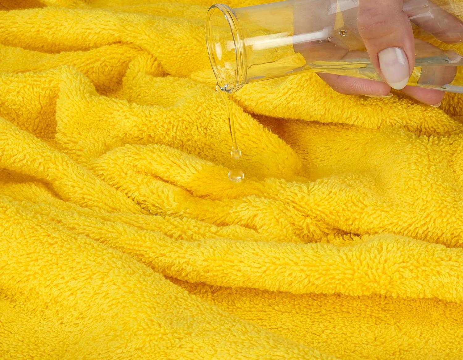 American Soft Linen 100% Cotton Jumbo Large Bath Towel, 35 in by 70 in Bath Towel Sheet, Yellow