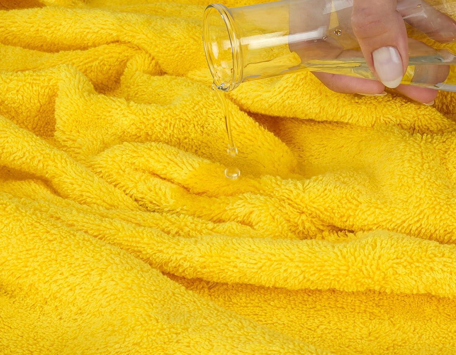 American Soft Linen 100% Cotton Jumbo Large Bath Towel, 35 in by 70 in Bath Towel Sheet, Yellow