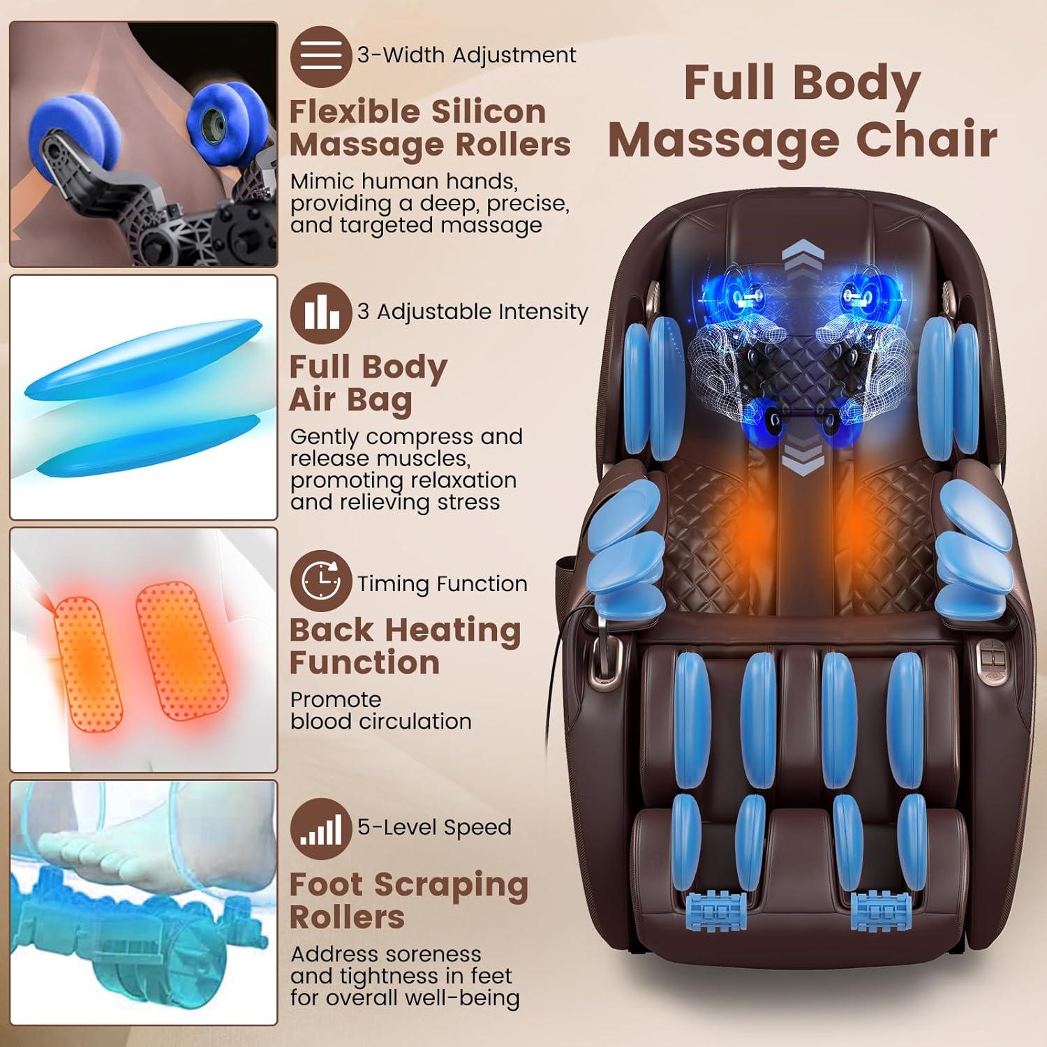Upholstered Heated Massage Chair