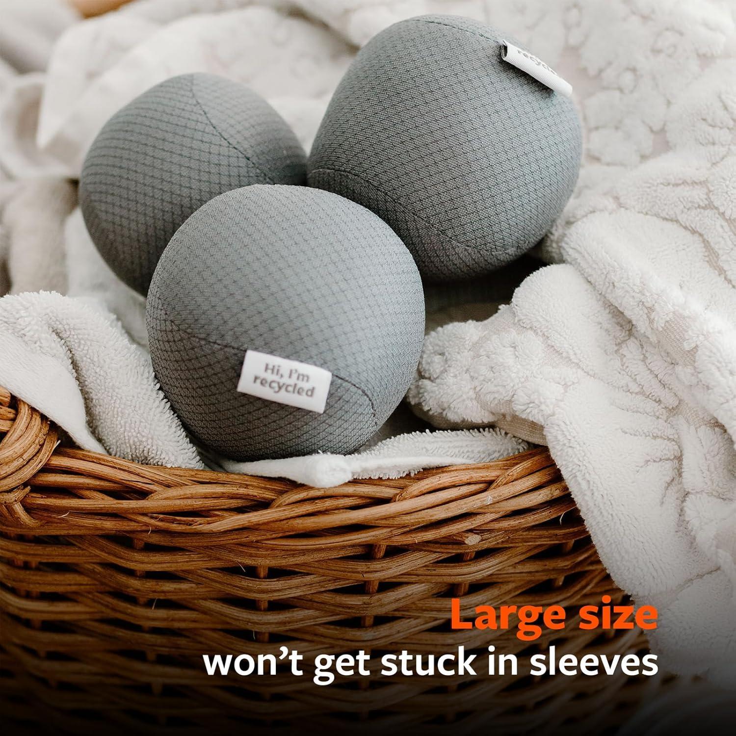 Full Circle Home Full Circle Loads of Fun Anti-Static Dryer, Set of 3 – Quiet, Scent-Free and Hypoallergenic Reusable Fabric Softener Laundry Balls – Non Toxic and Vegan, Gray 3 Count