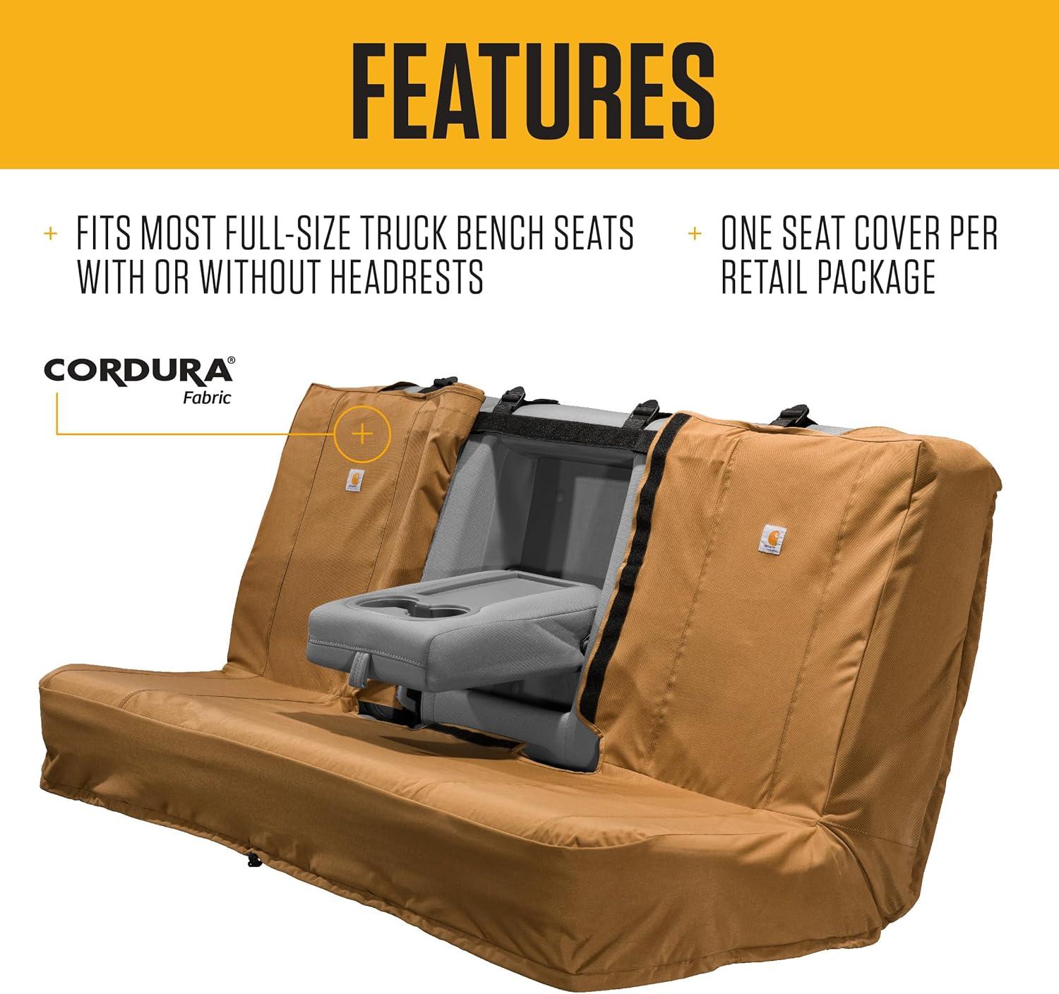 Carhartt Universal Bench Seat Cover, Carhartt Brown