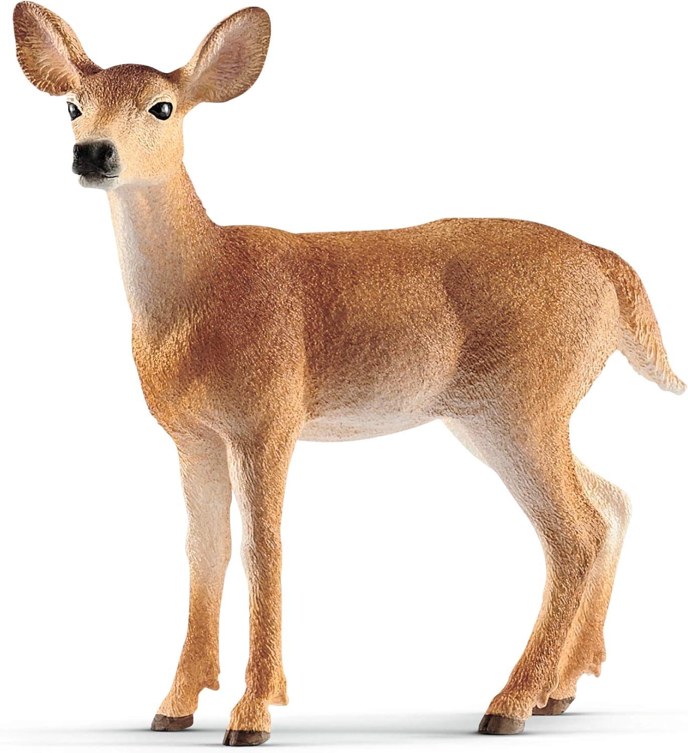 SCHLEICH 14819 White tailed doe Wild Life Toy Figurine for children aged 3-8 Years