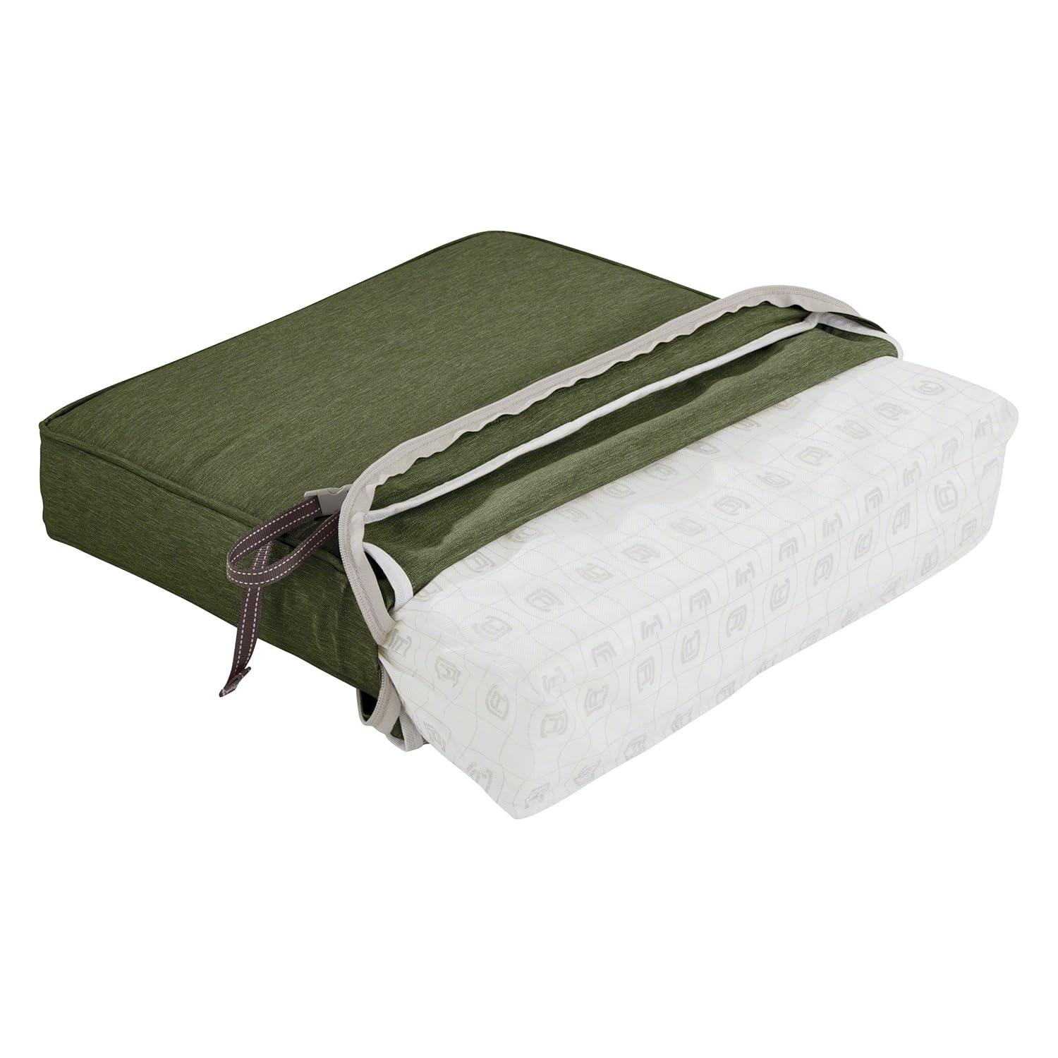 Classic Accessories Montlake FadeSafe Water-Repellent 48 x 18 x 3 Inch Outdoor Bench Cushion, Heather Fern