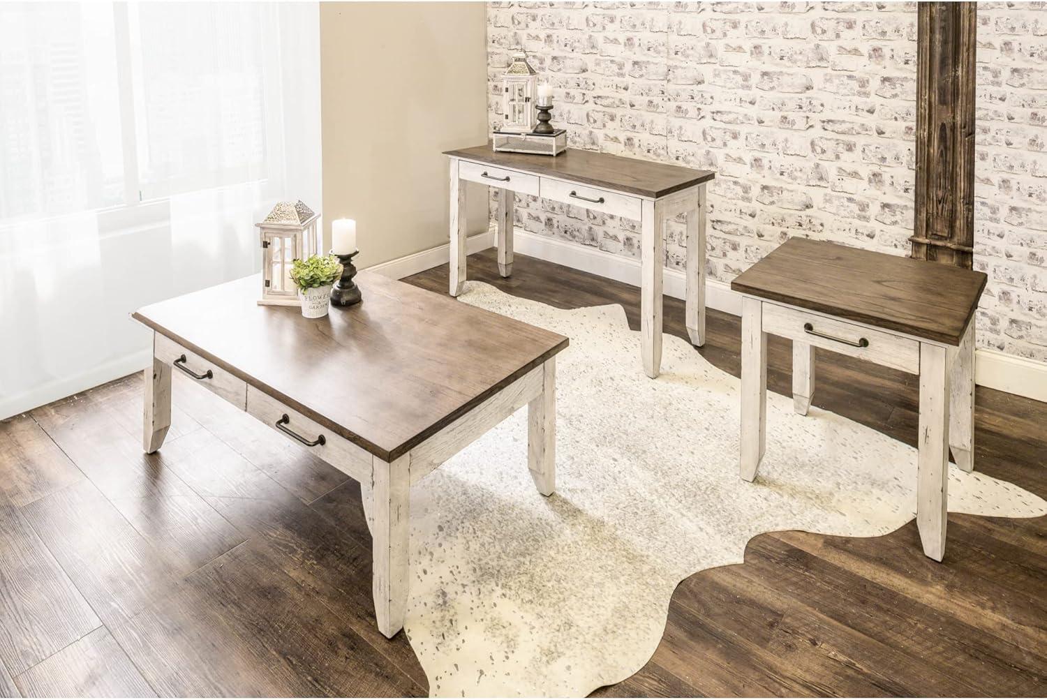 Bear Creek Sofa Table Ivory/Light Brown - Steve Silver Co.