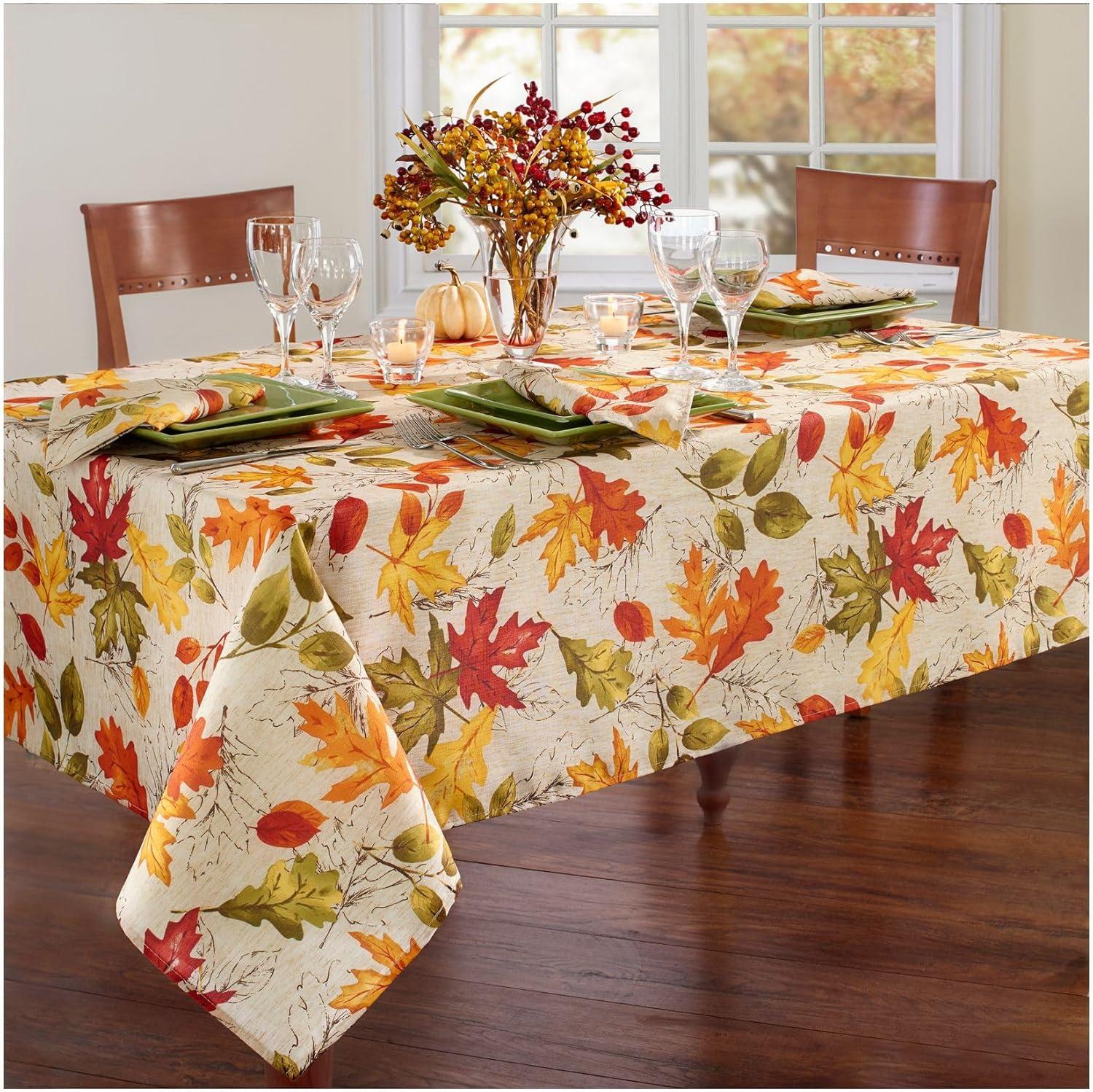 Autumn Leaves Fall/Harvest Printed Tablecloth