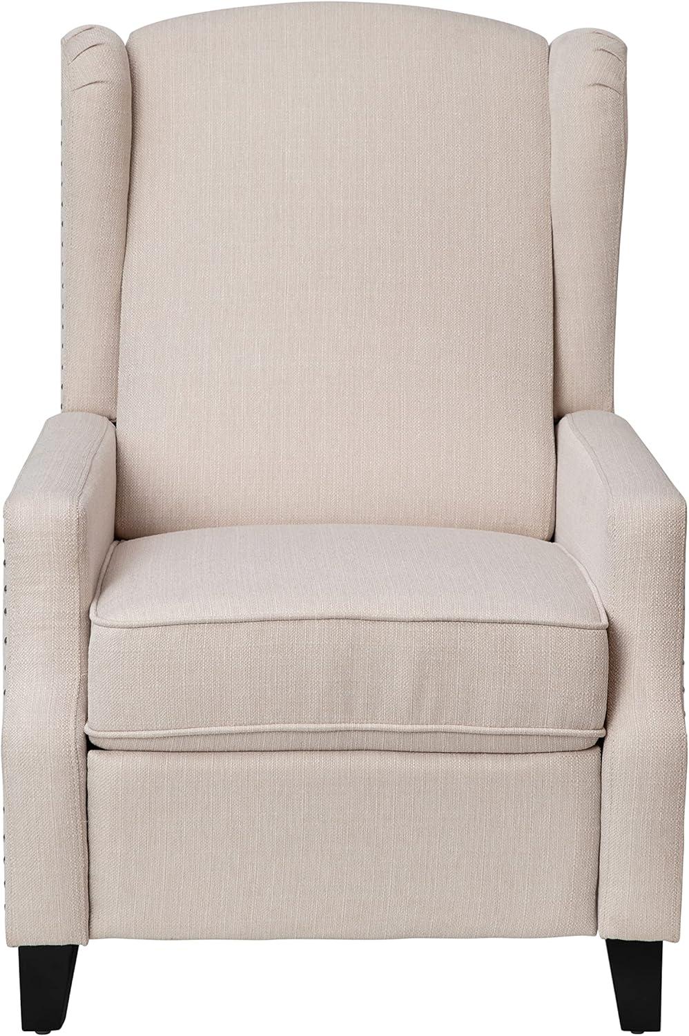 Fulton Push Back Wing Back Pocket Spring Recliner with Side Accent Nail Trim