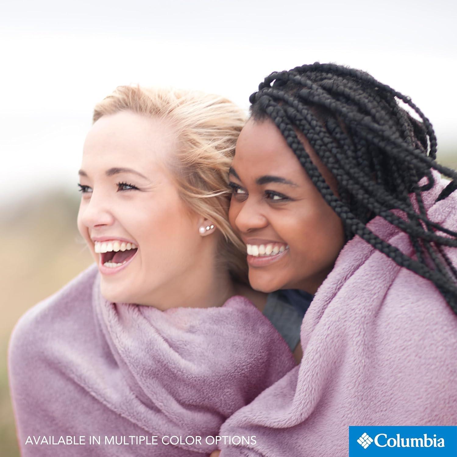 Columbia 50" x 60" Super Plush Lightweight Throw Blanket - Outdoor Essentials for Camping, Picnics, and Adventures, Soft and Cozy Home Essentials for Bed and Living Room - Night Wave