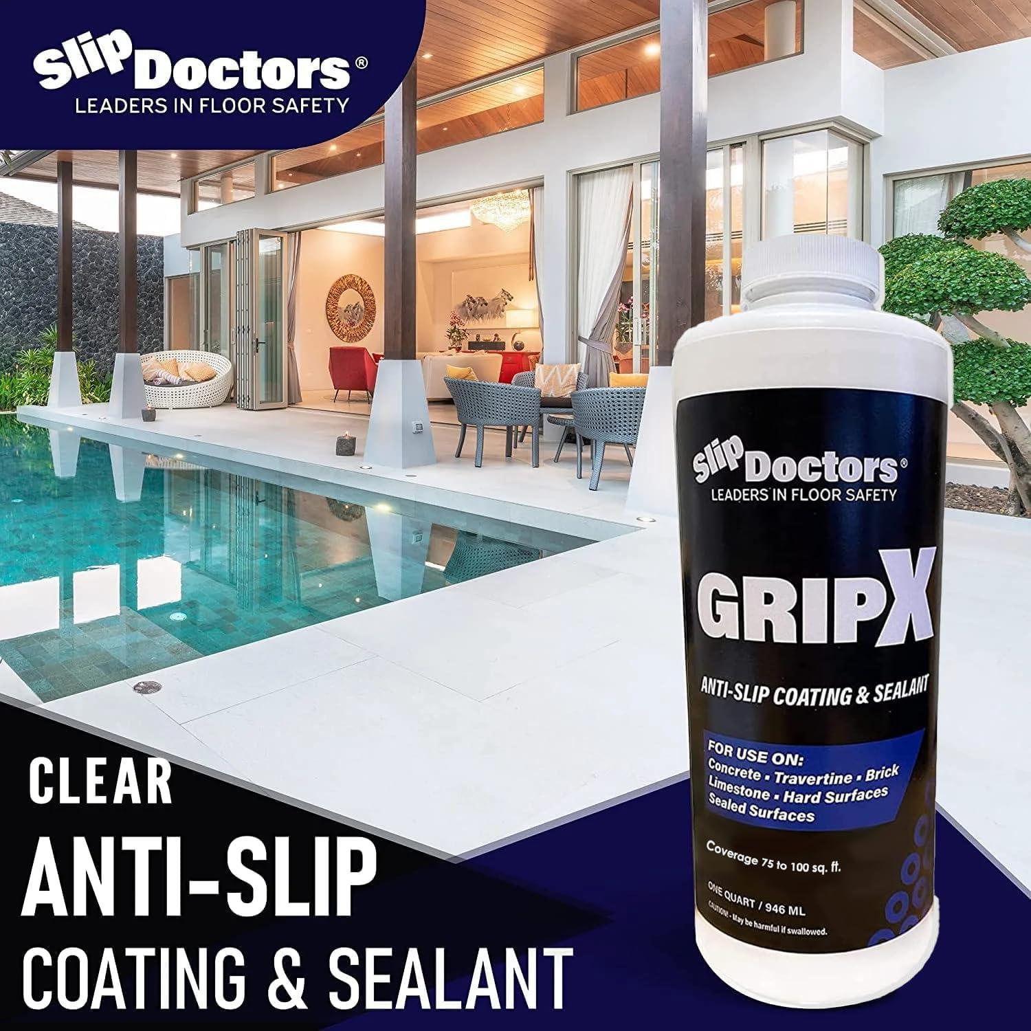 GripX Non-Slip Coating and Sealant for Indoor and Outdoor Tiles, Concrete