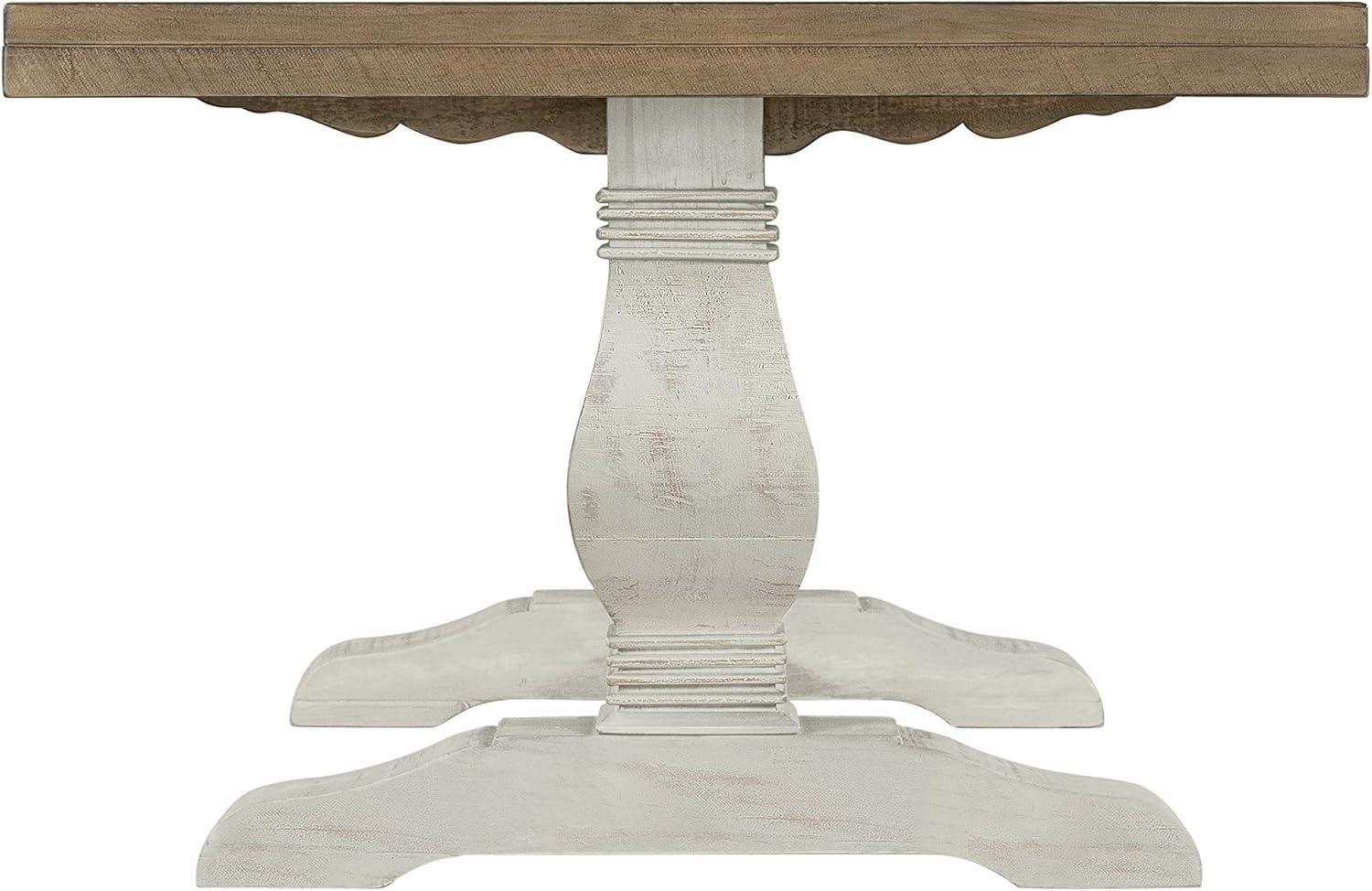 Napa Solid Wood Coffee Table White Stain and Natural Brown - Martin Svensson Home